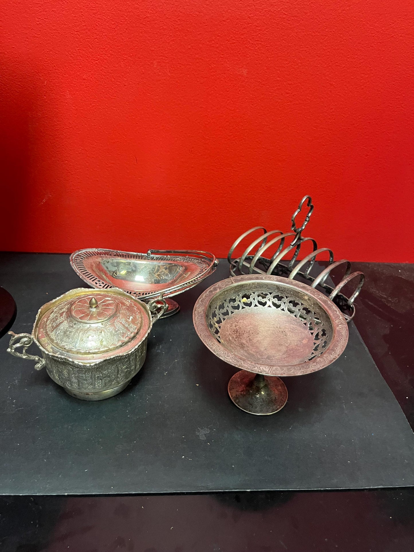 Lovely silver plated lot  you get what you see and it all needs polishing good for gifts or reselling  value