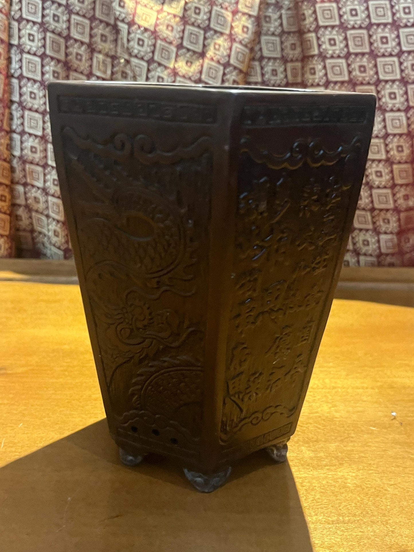 6 inch lovely Chinese purple clay antique Chinese planter  yixing ware  perfect condition