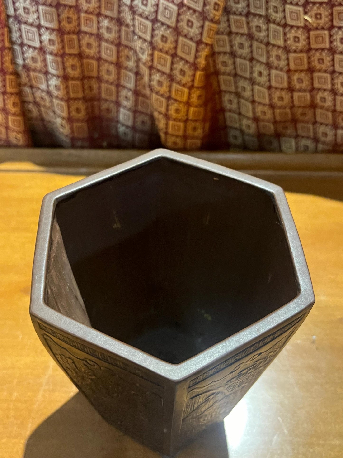 6 inch lovely Chinese purple clay antique Chinese planter  yixing ware  perfect condition