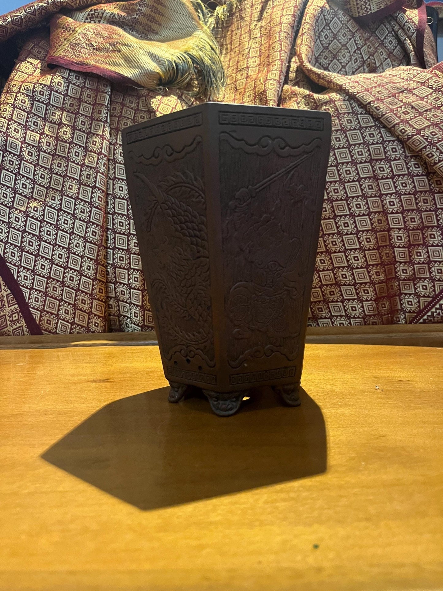 7 inch lovely Chinese purple clay antique Chinese planter  yixing ware  perfect condition