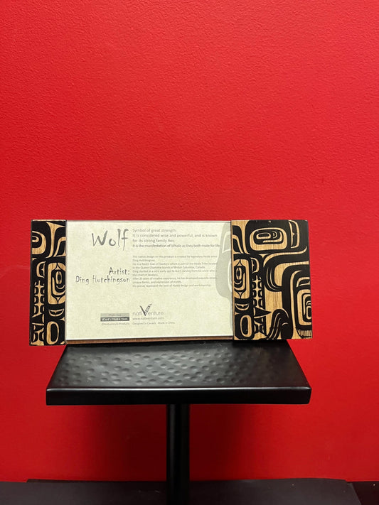 Beautiful 9 x 5 inch indigenous first nations Pacific northwest Coast photo frame fitting 6 x 4 photo -wow  wolf  - perfect gift