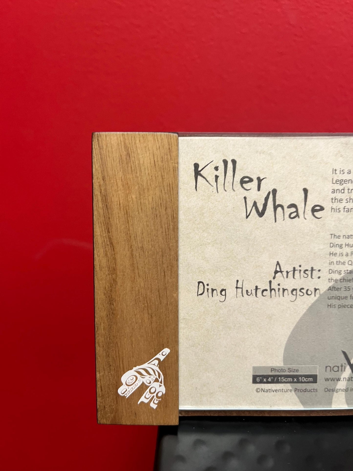 Beautiful 9 x 5 inch indigenous first nations Pacific northwest Coast photo frame fitting 6 x 4” photo -wow — killer whale  - perfect gift