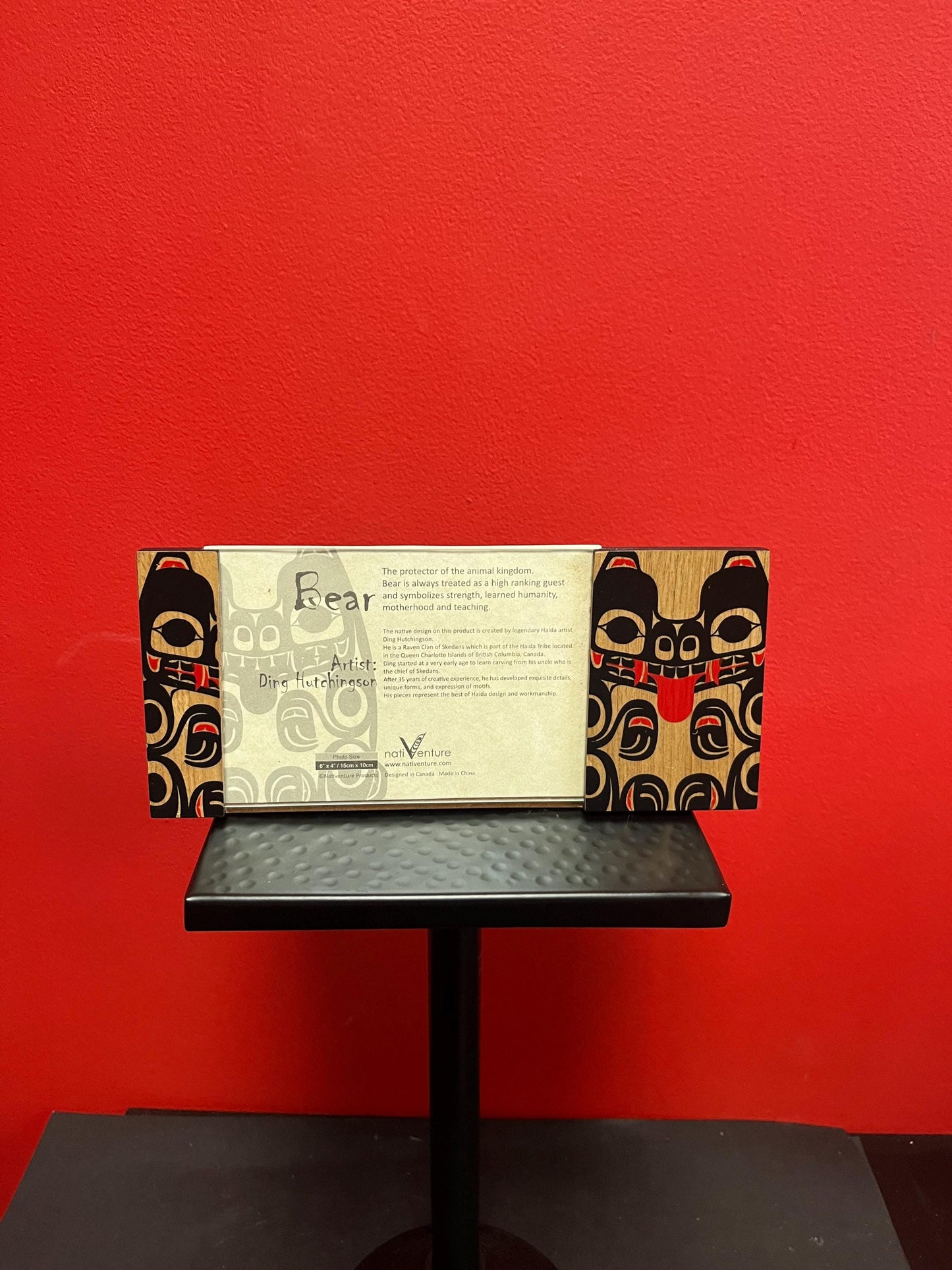 Beautiful 9 x 5 inch indigenous first nations Pacific northwest Coast photo frame fitting 6 x 4 photo -wow  Bear   - perfect gift