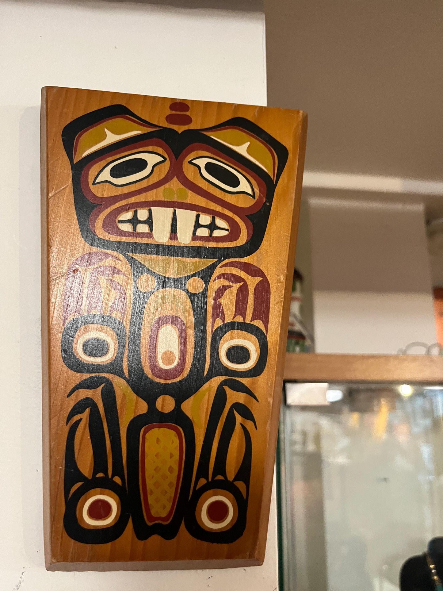 Lovely first nations Pacific Northwest Coast Beaver totem plaque on red cedar  ready to hang  great value