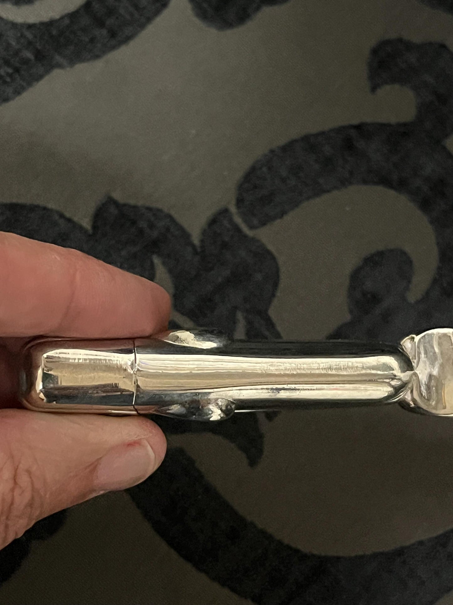 Lovely English 3 inch long chrome dolphin viesta case \match box  unique and great gift