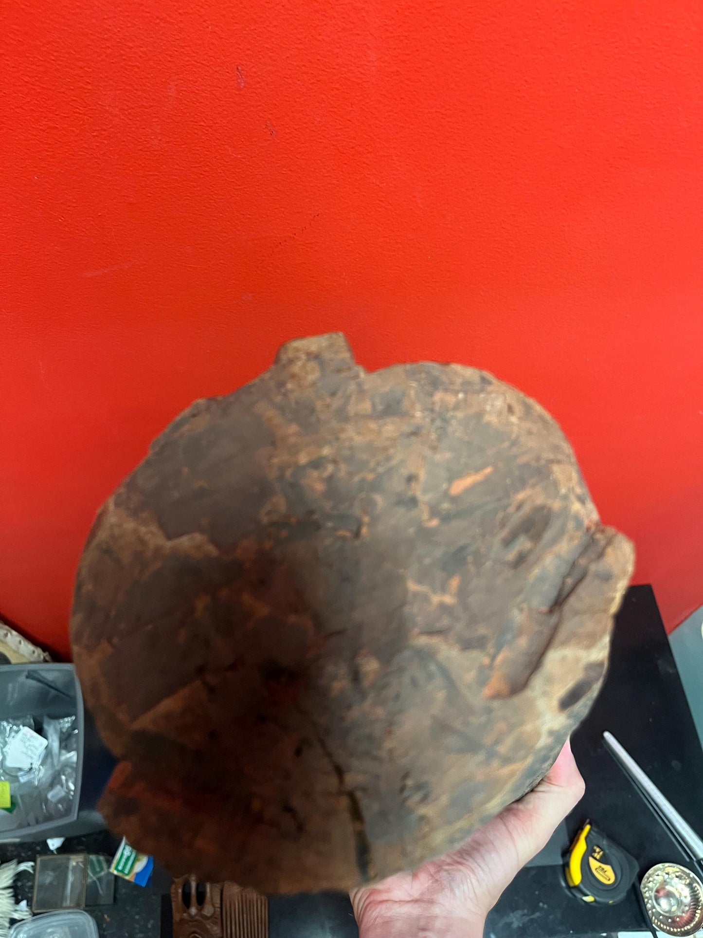 Super West African 16 inch wood statue of a mother feeding her son   shell eyes  amazing patina and imagery antique heavy African beauty