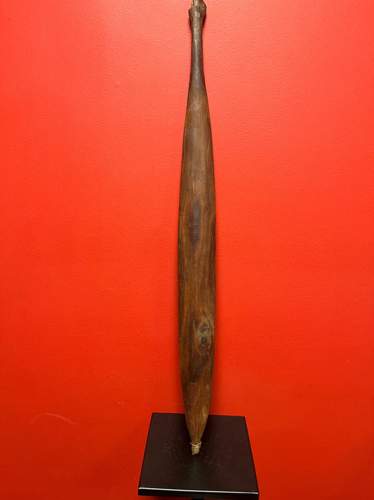 Absolutely fabulous antique Australian aboriginal wooden Shield  great patina  32 inches long  wow