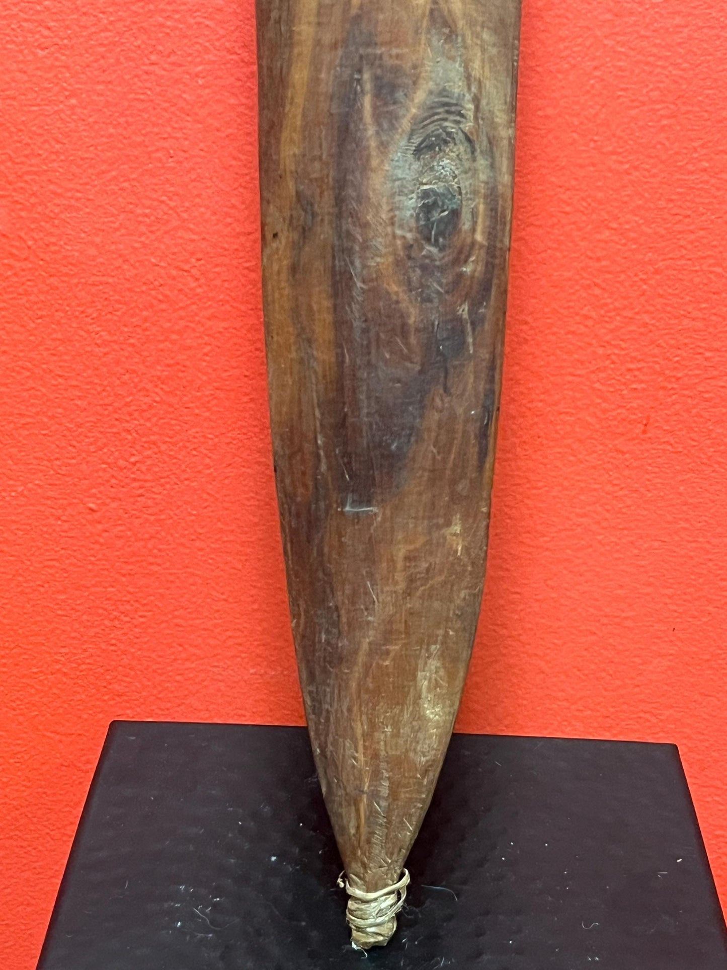 Absolutely fabulous antique Australian aboriginal wooden Shield  great patina  32 inches long  wow