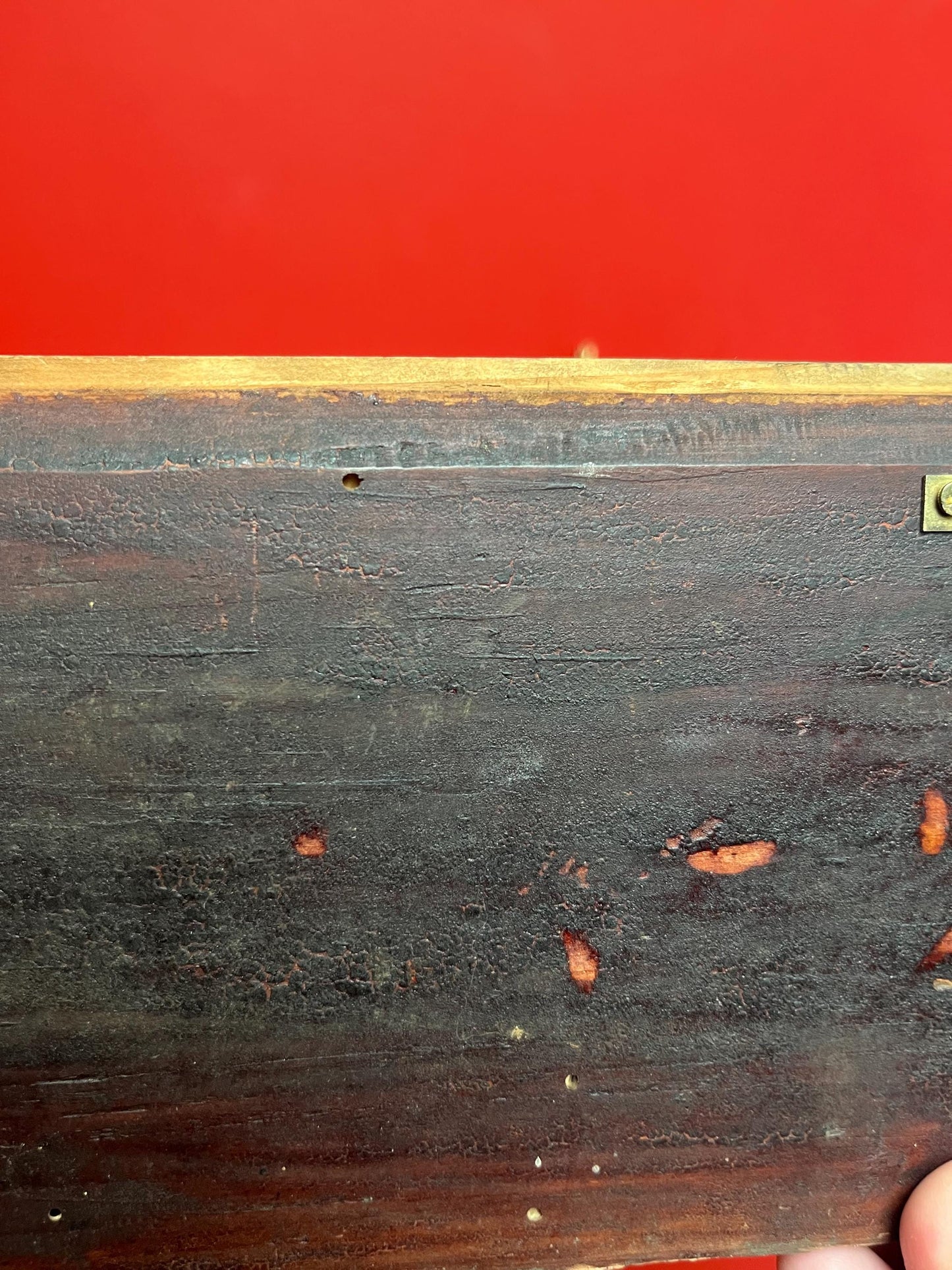 Beautiful antique Chinese 15 x 5 wall plaque  great patina -  ready to hang