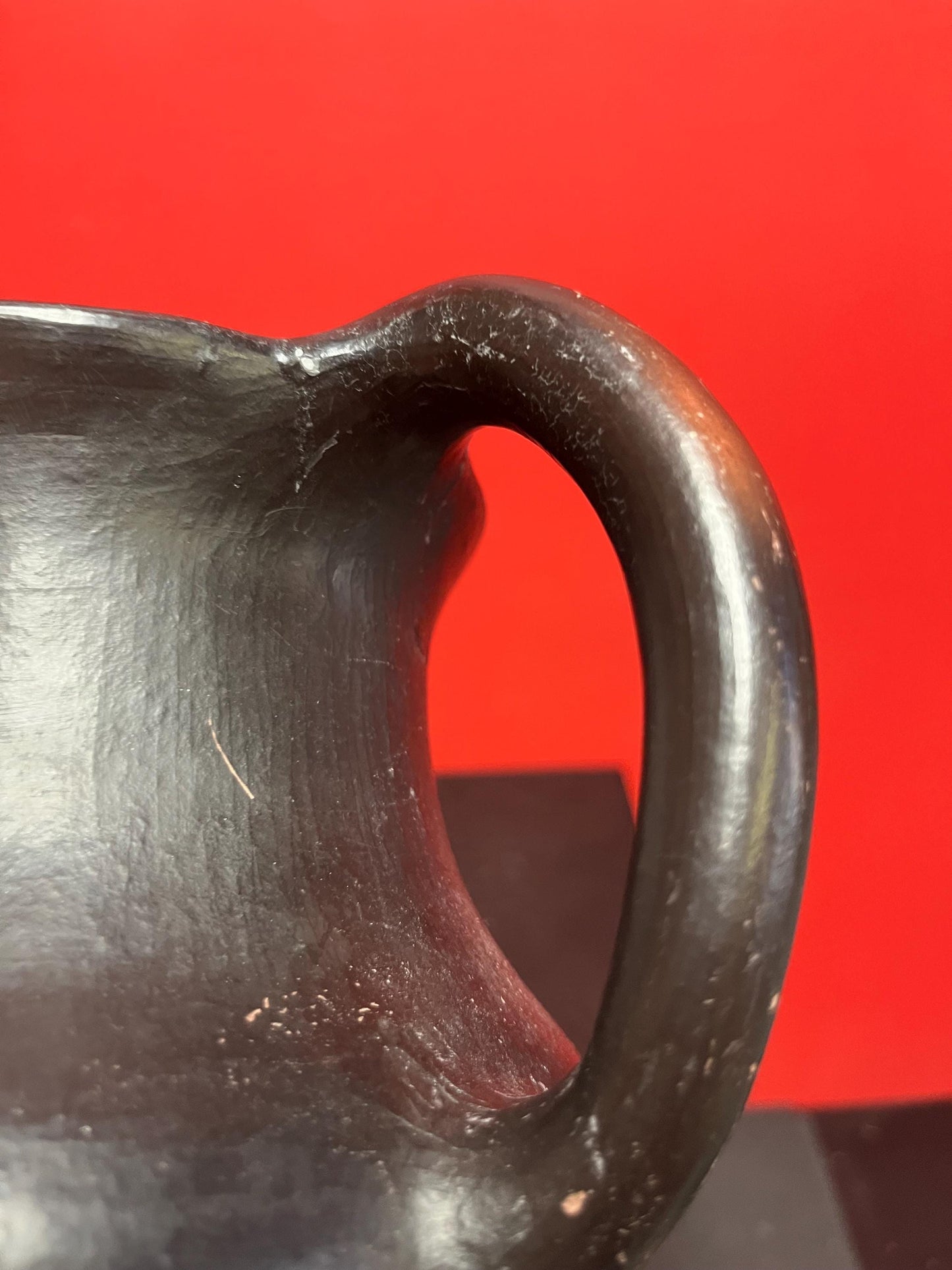 Spectacular 7 x 6 wide Colombian Clay water ewer   all signs point to  pre-Colombian but no certification  fab patina  great price