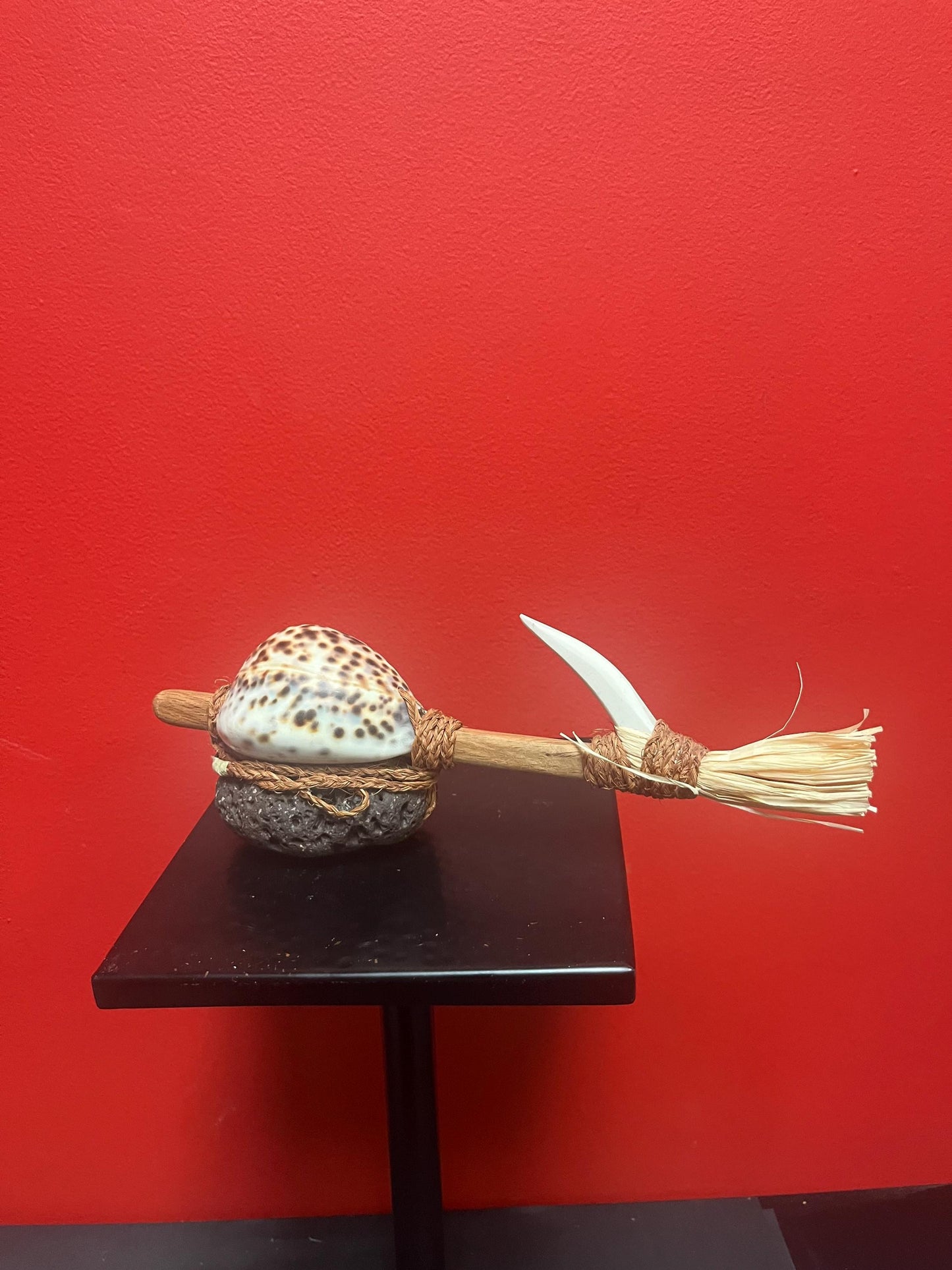 12 x 4 inch rare vintage Tahitian octopus hook - very very cool piece  unusual gift  one of a kind