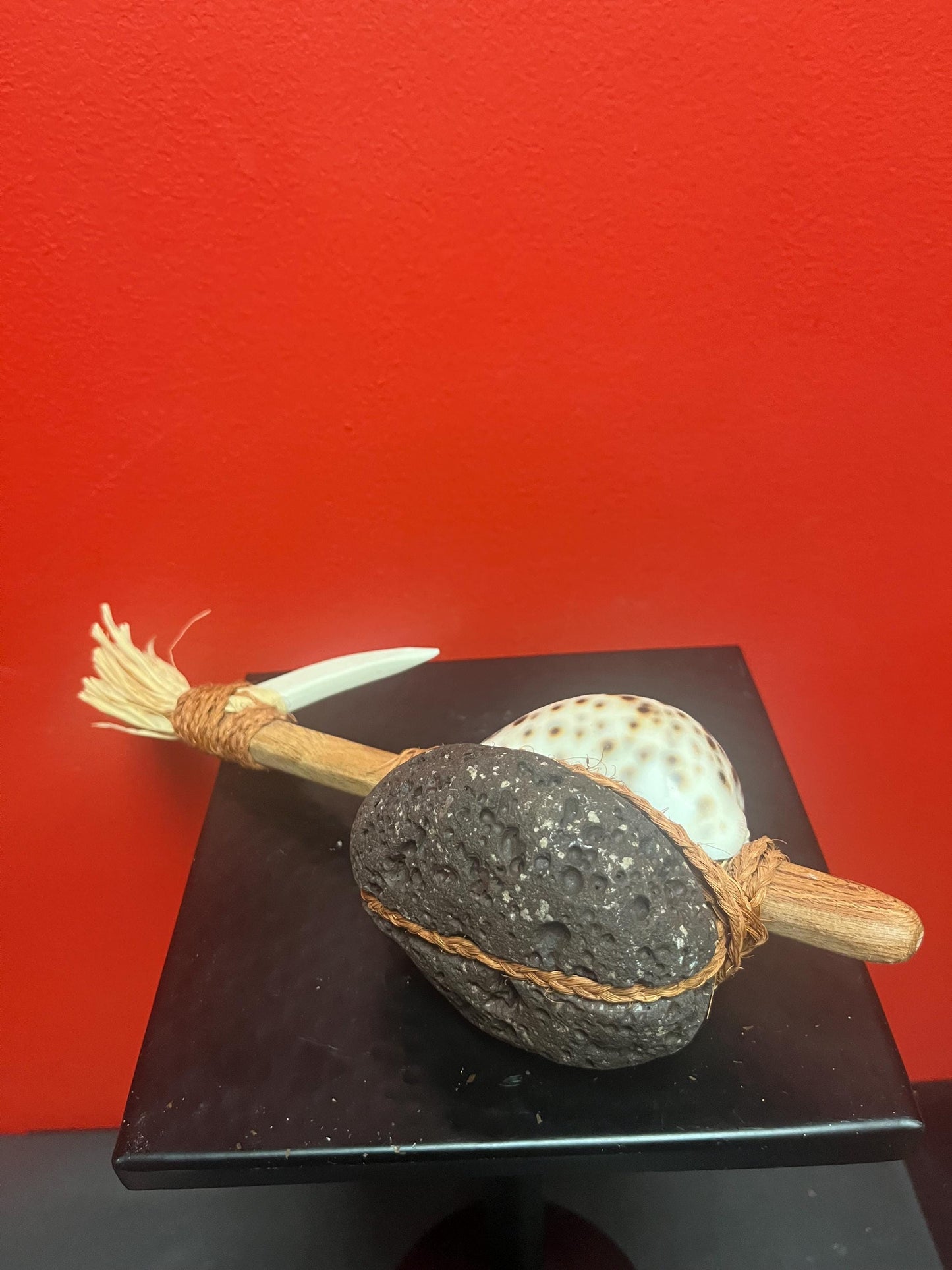 12 x 4 inch rare vintage Tahitian octopus hook - very very cool piece  unusual gift  one of a kind