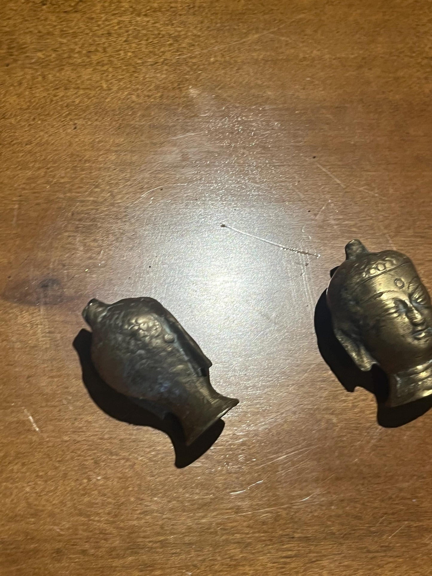 Nice little set of three Asian Buddha   brass beauties and 2 inches high eacj  price for all