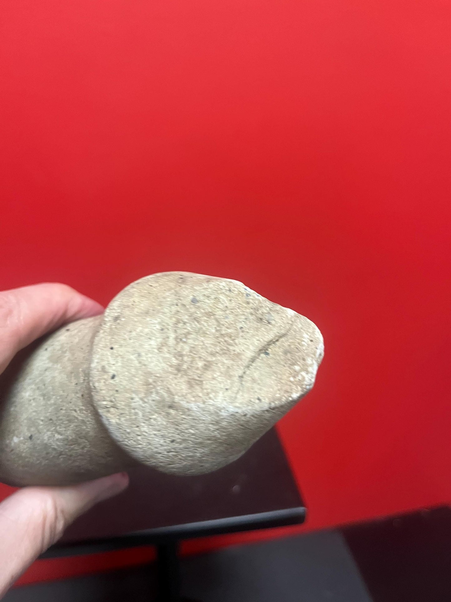 Beautiful 7 inch tall  indigenous first nations, British Columbian old old old plummet stone tool  wonderful patina   unique shape