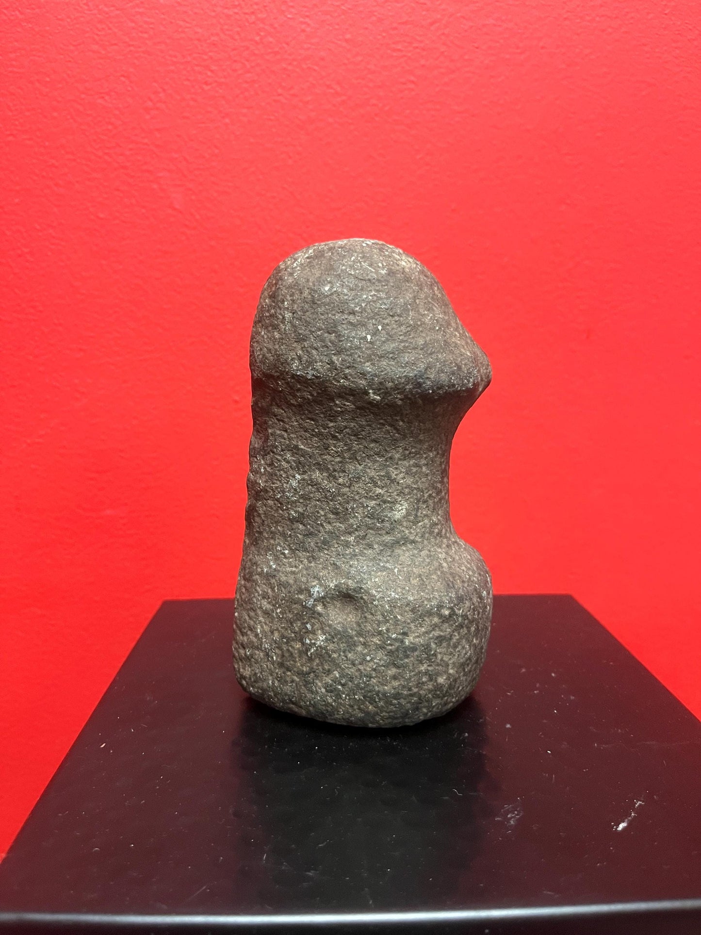 Beautiful 6 inch tall  indigenous first nations, British Columbian old old old plummet stone tool  wonderful patina   unique shape