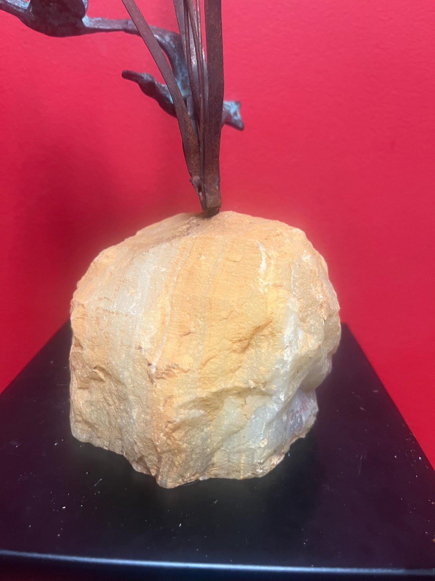 15 inch tall Carl Jere bronze on stone statue  wonderful patina  great patina  good value