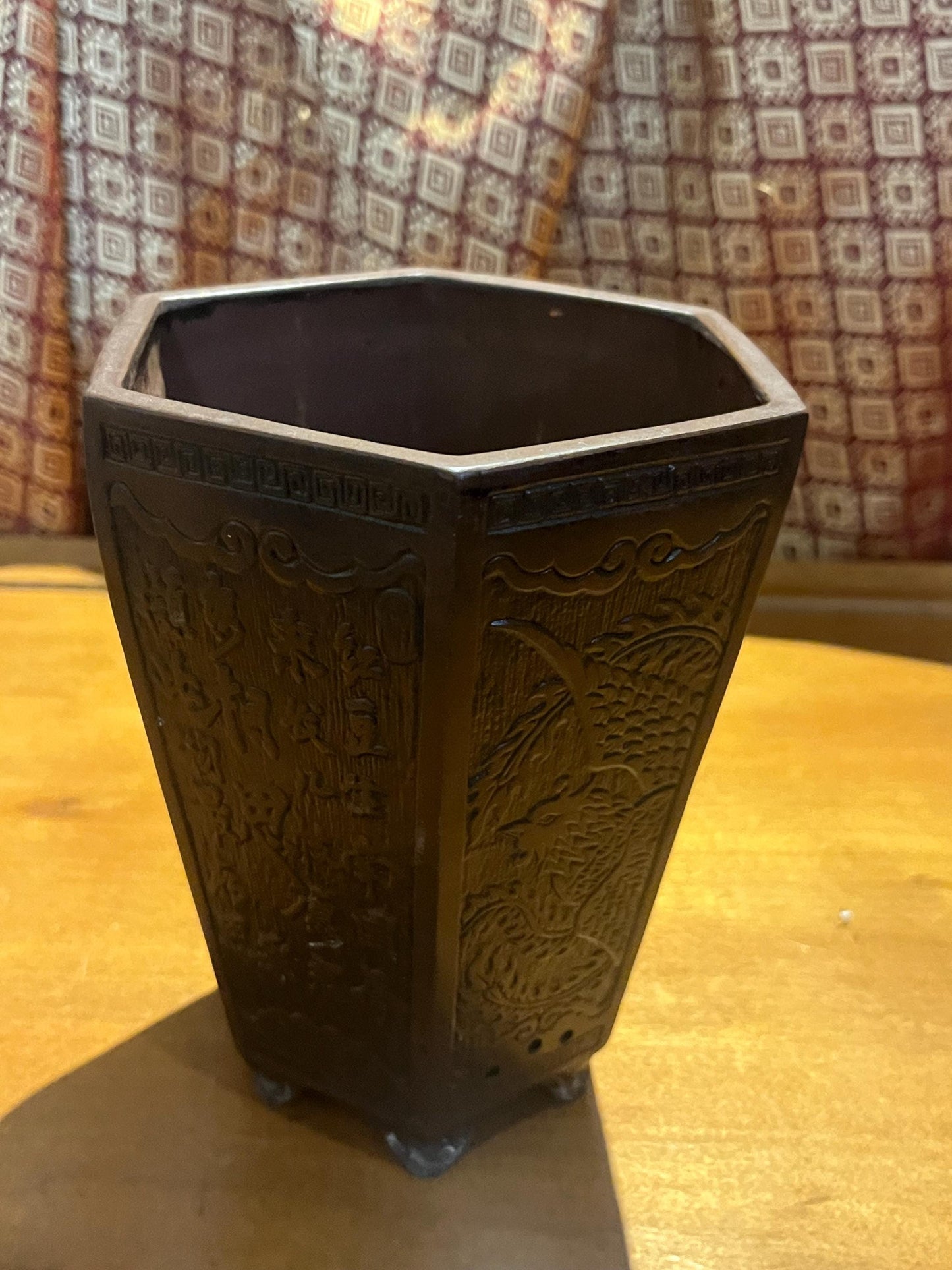 6 inch lovely Chinese purple clay antique Chinese planter  yixing ware  perfect condition