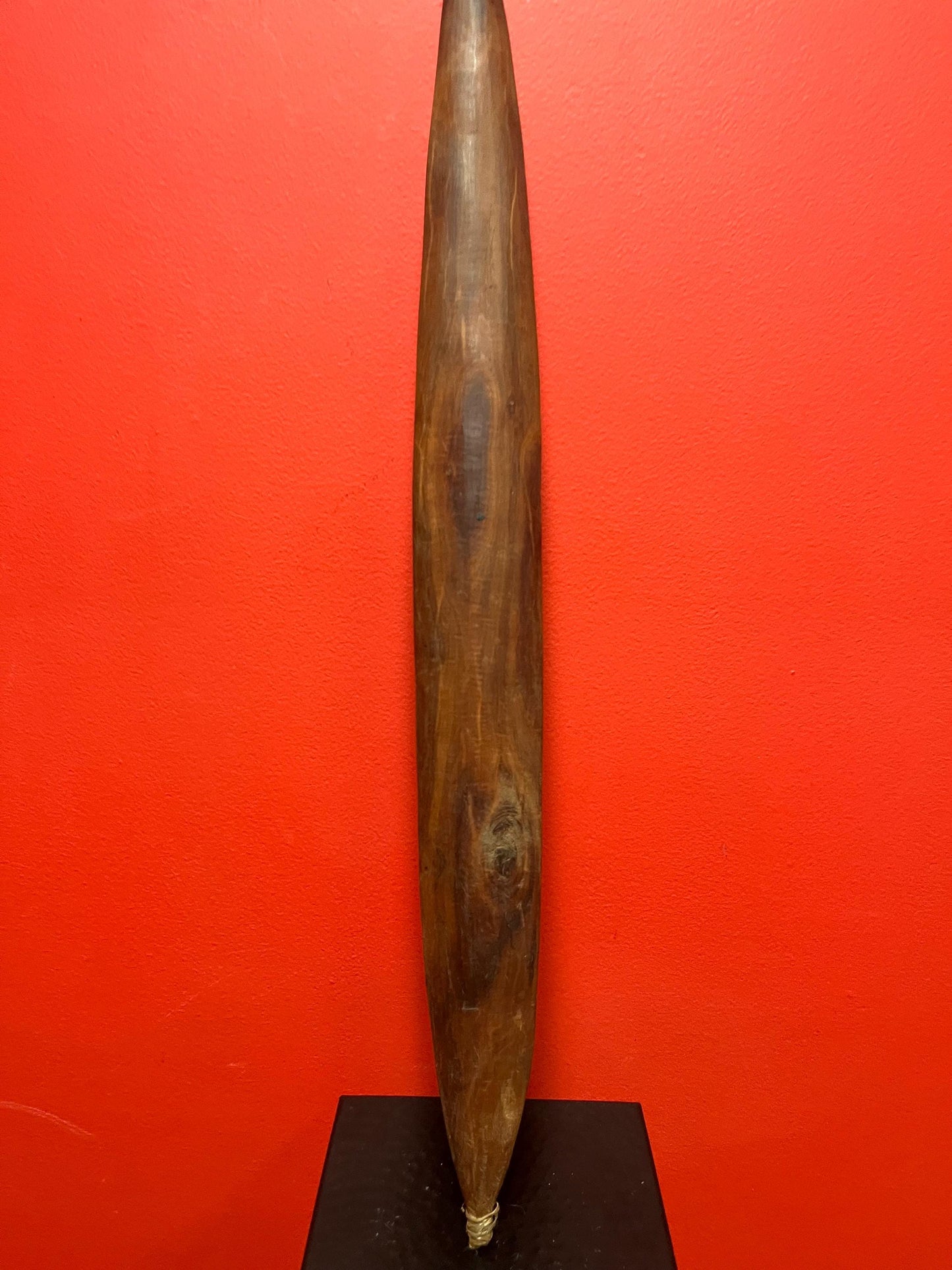 Absolutely fabulous antique Australian aboriginal wooden Shield  great patina  32 inches long  wow