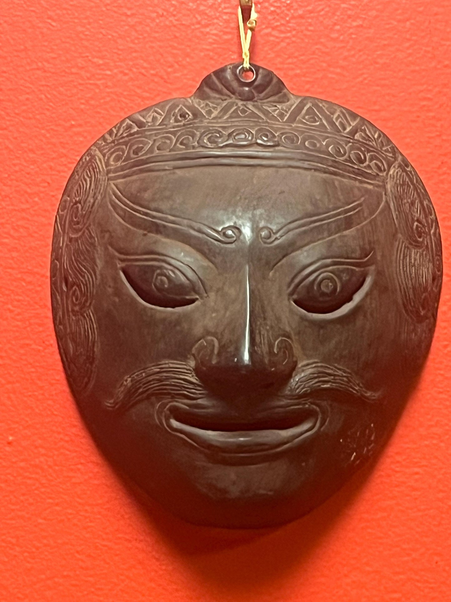 Fabulous  7 x 5 antique Burmese  bronze mask  amazing patina and imagery  really high-quality