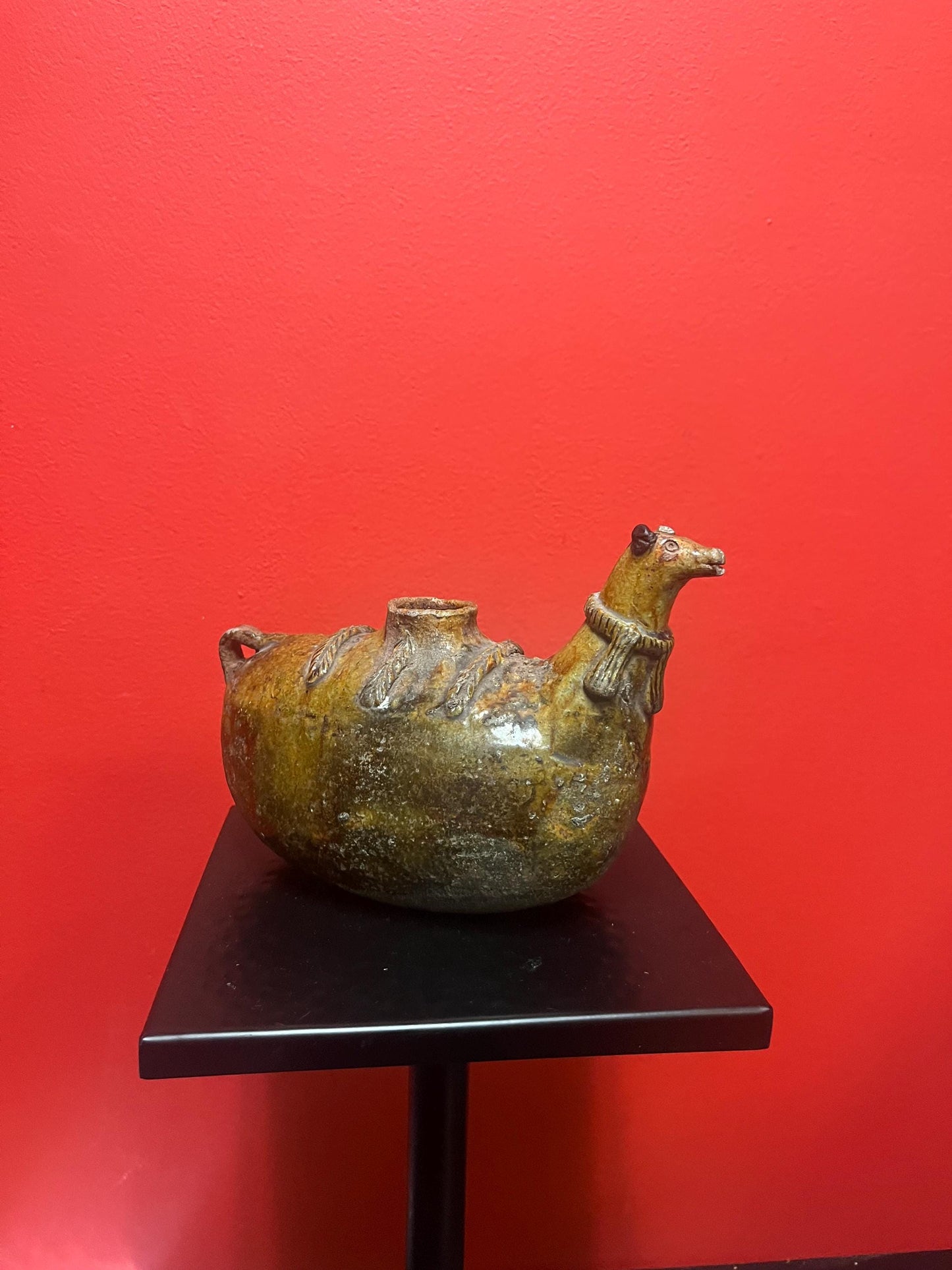 Stunning 9 x 6 high authentic antique pre-Colombian Ewer  tiny damage  wonderful imagery and patina  - wow