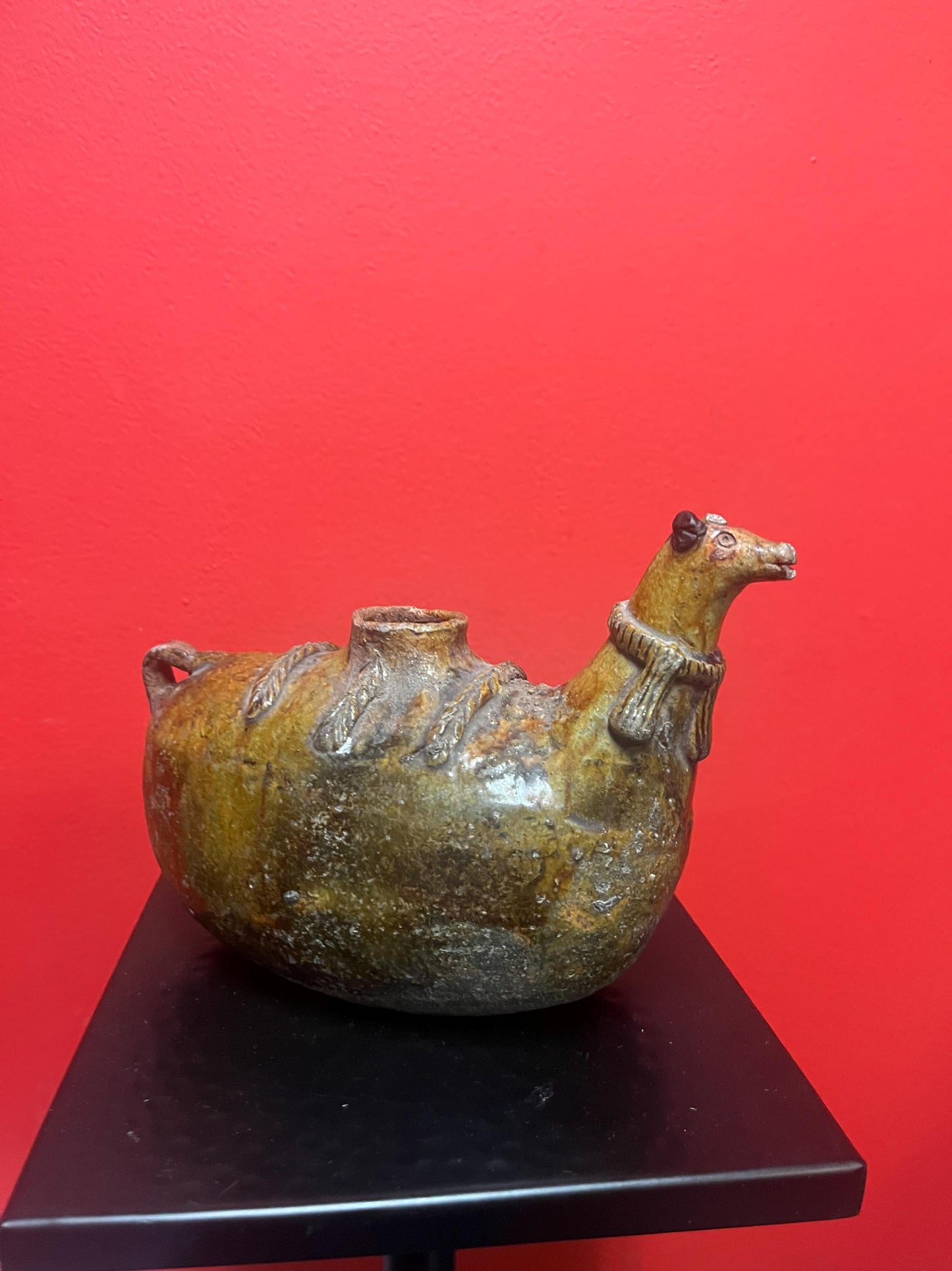 Stunning 9 x 6 high authentic antique pre-Colombian Ewer  tiny damage  wonderful imagery and patina  - wow