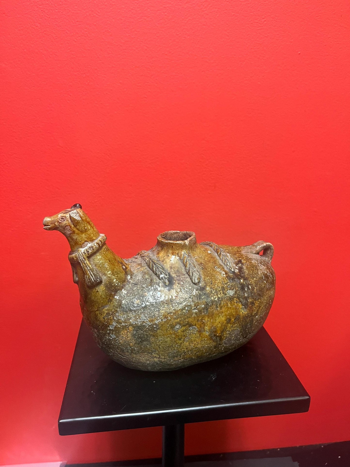 Stunning 9 x 6 high authentic antique pre-Colombian Ewer  tiny damage  wonderful imagery and patina  - wow