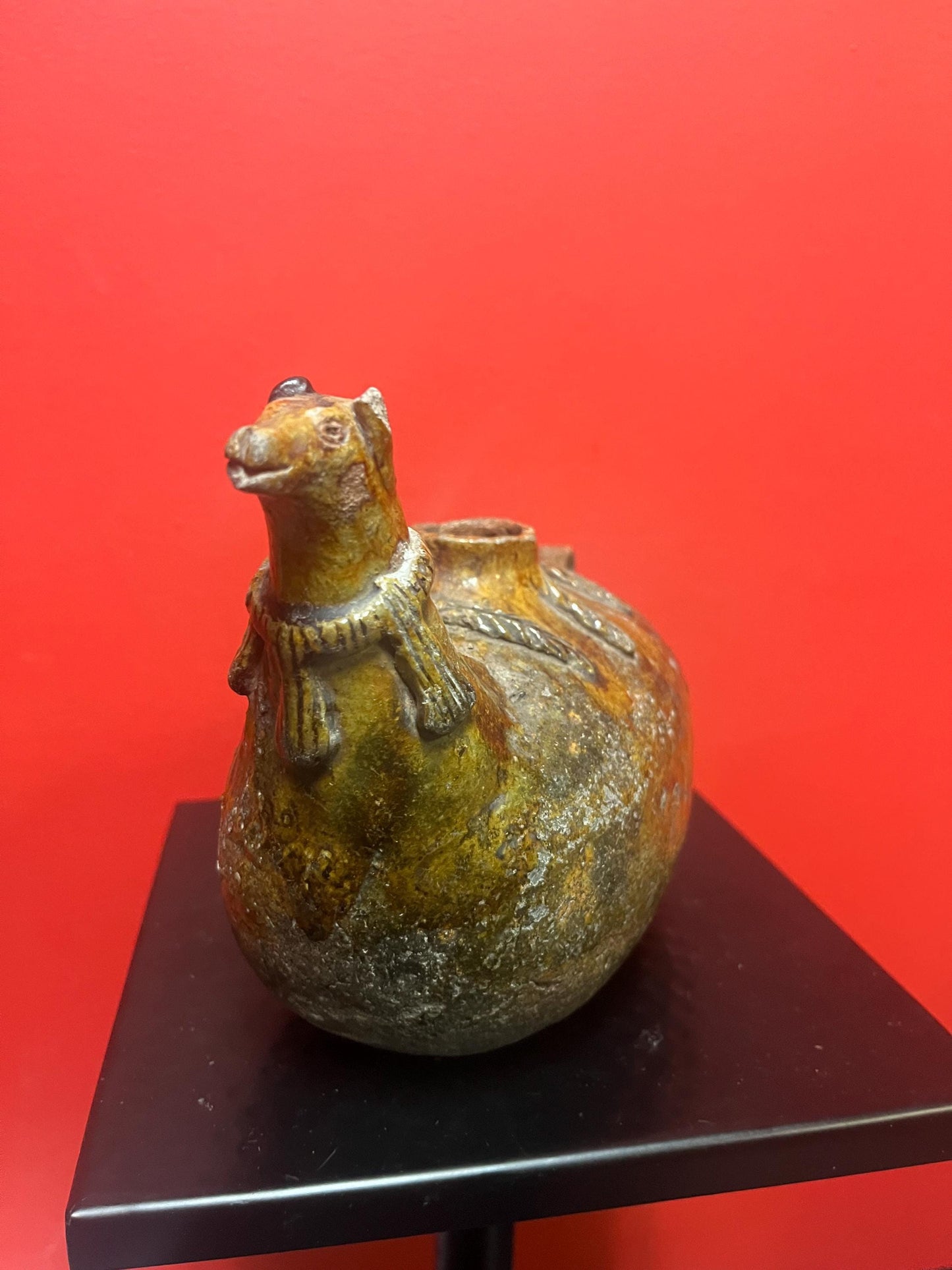 Stunning 9 x 6 high authentic antique pre-Colombian Ewer  tiny damage  wonderful imagery and patina  - wow