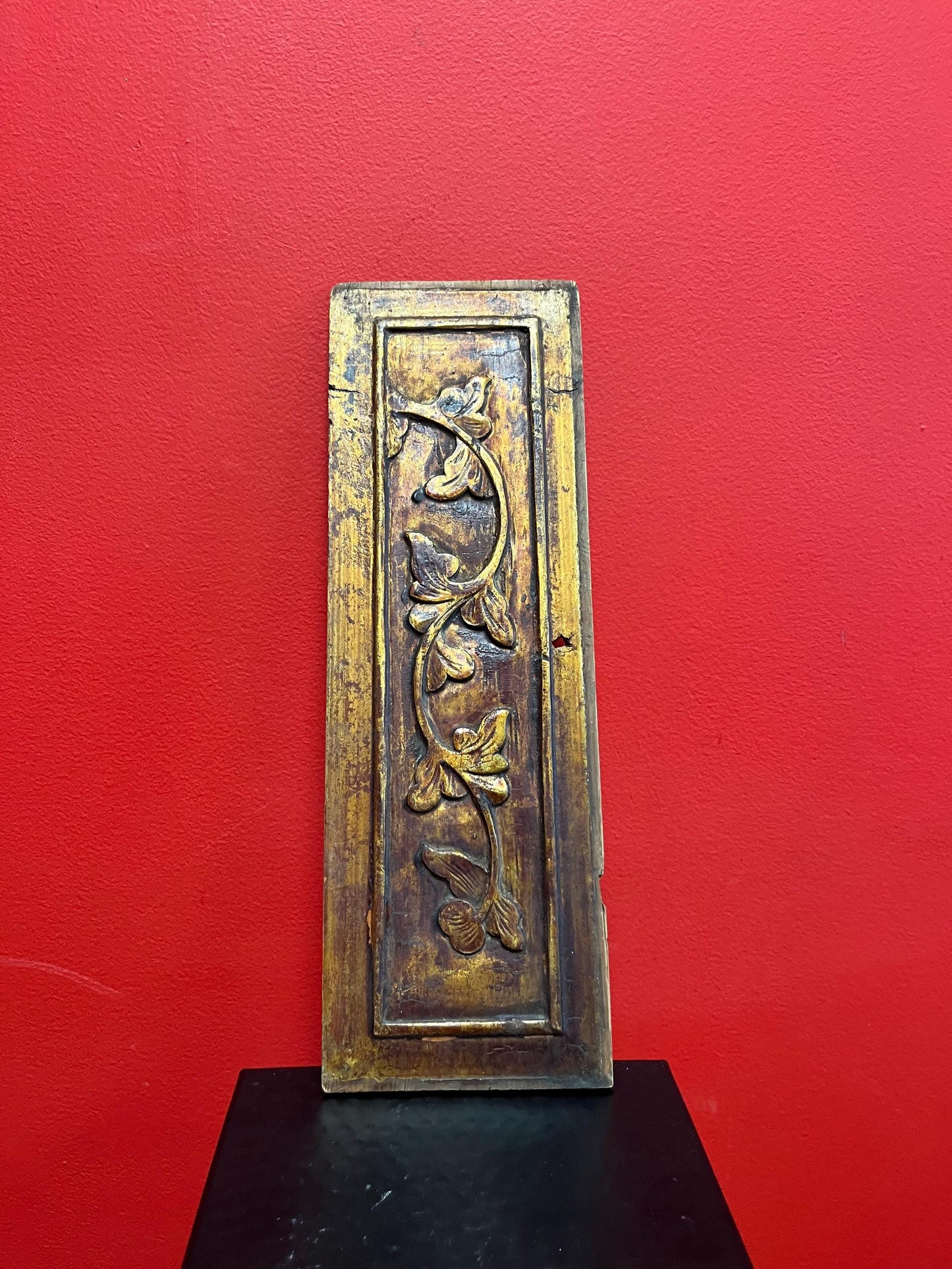 Beautiful antique Chinese 15 x 5 wall plaque  great patina -  ready to hang