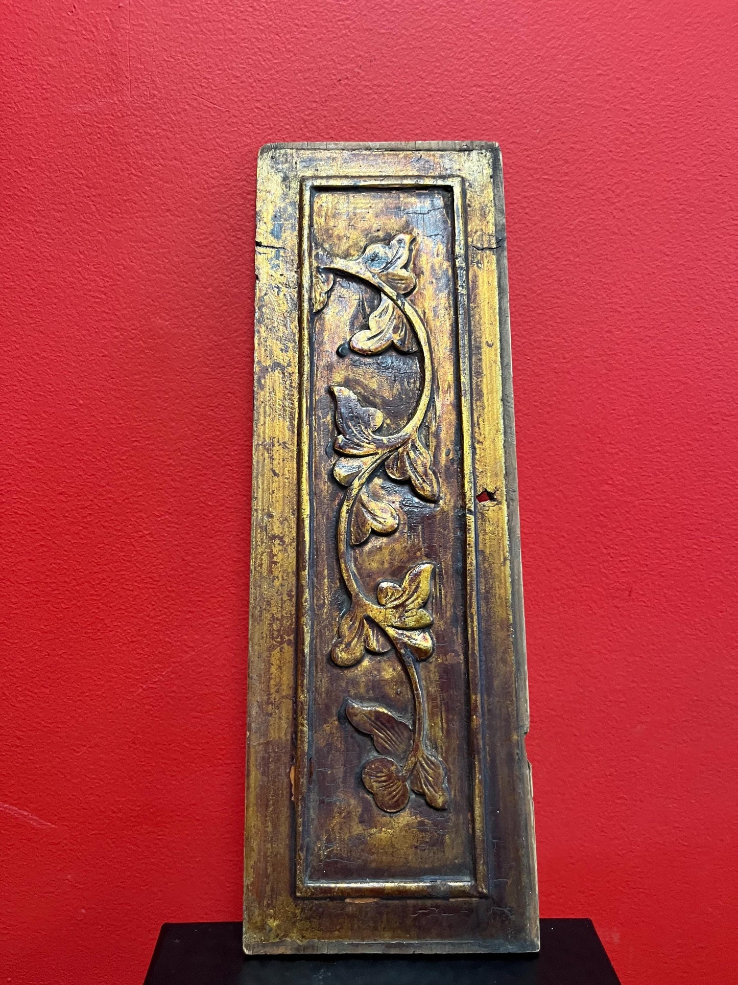 Beautiful antique Chinese 15 x 5 wall plaque  great patina -  ready to hang