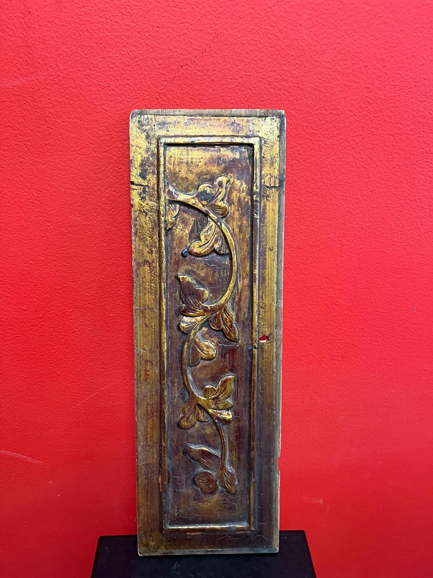 Beautiful antique Chinese 15 x 5 wall plaque  great patina -  ready to hang