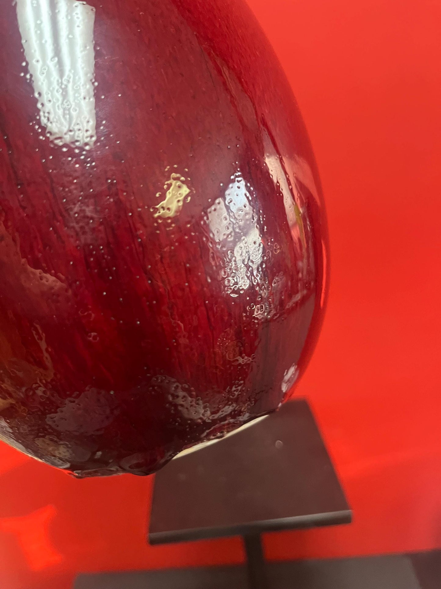 Antique Chinese  late 19th century sang de Boeuf glazed porcelain vase in mint condition  10 inches tall