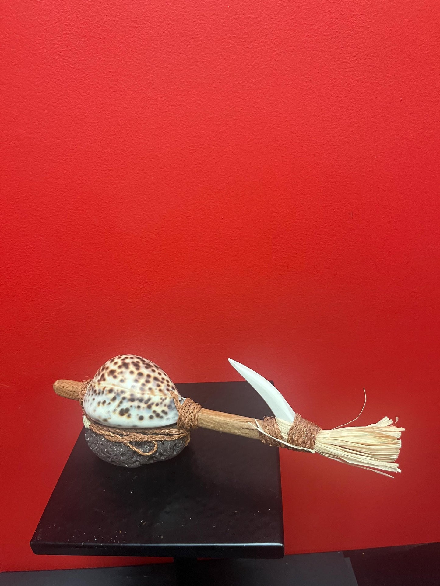 12 x 4 inch rare vintage Tahitian octopus hook - very very cool piece  unusual gift  one of a kind