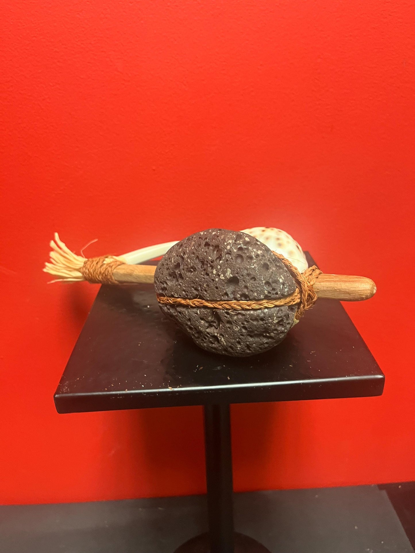 12 x 4 inch rare vintage Tahitian octopus hook - very very cool piece  unusual gift  one of a kind