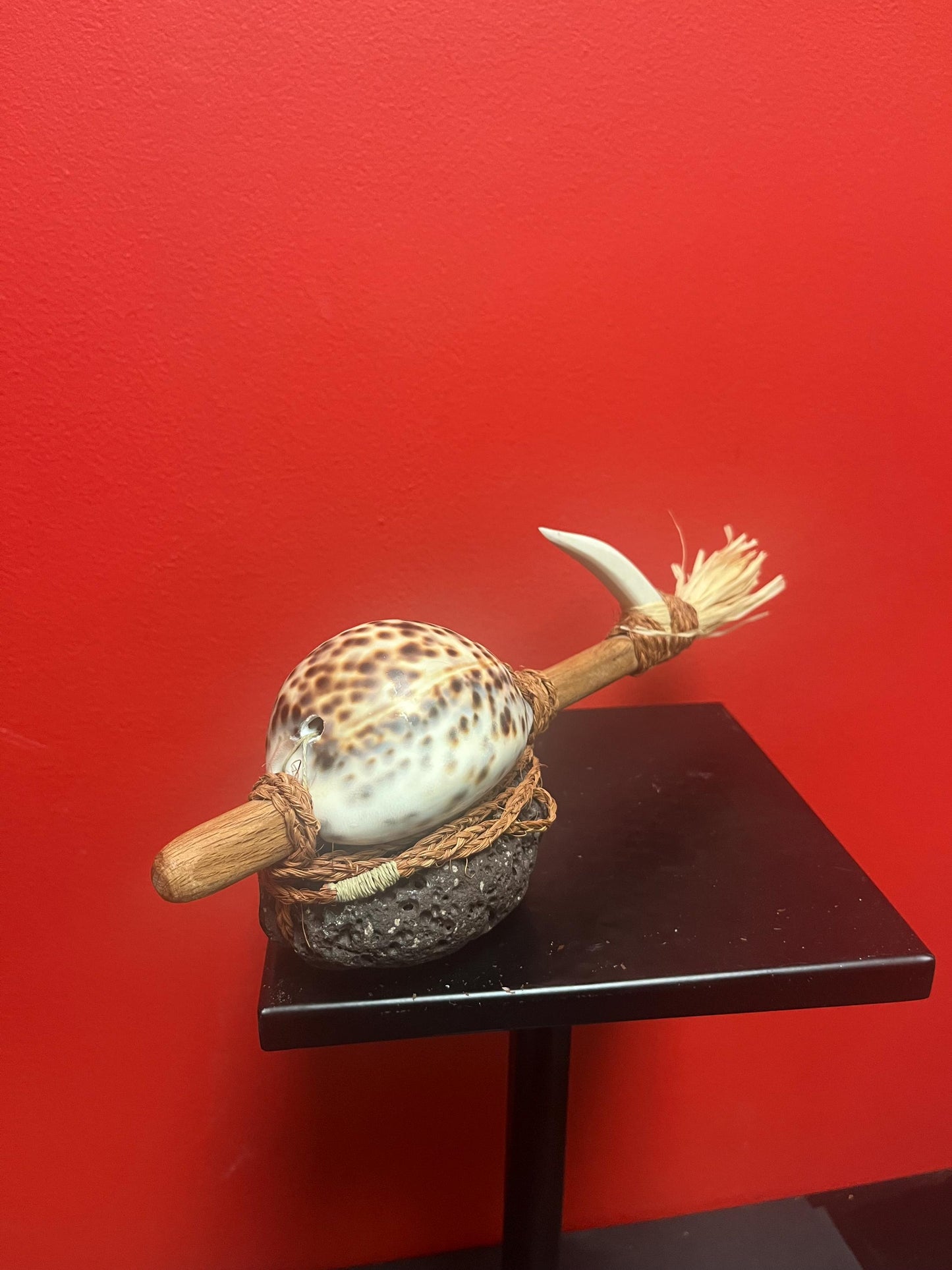 12 x 4 inch rare vintage Tahitian octopus hook - very very cool piece  unusual gift  one of a kind