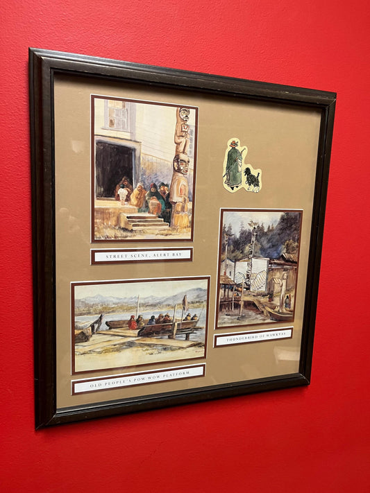 Beautiful 17 x 16 old Emily Carr print set in frame  wonderful imagery and condition Canadian history piece  wow