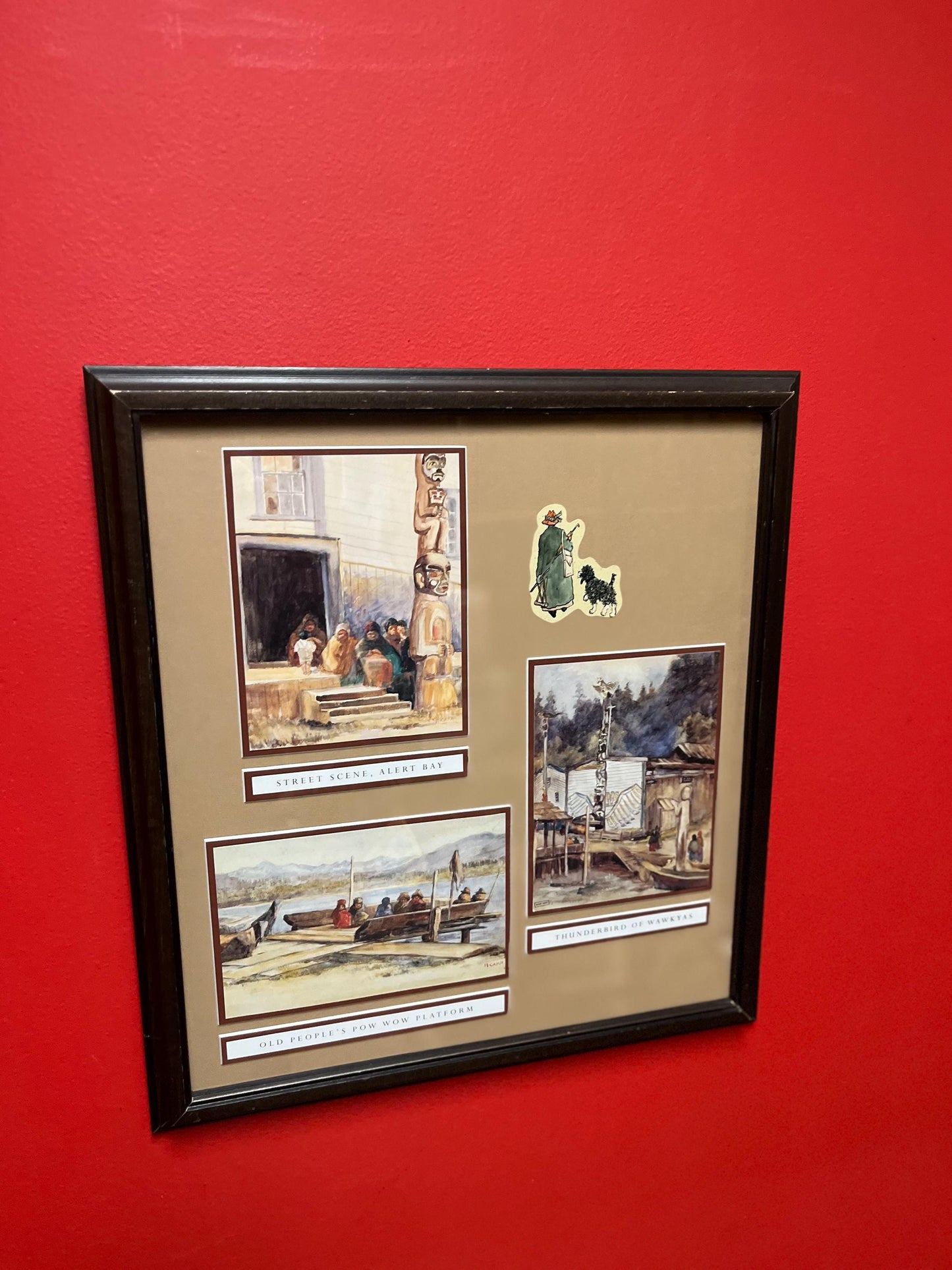 Beautiful 17 x 16 old Emily Carr print set in frame  wonderful imagery and condition Canadian history piece  wow