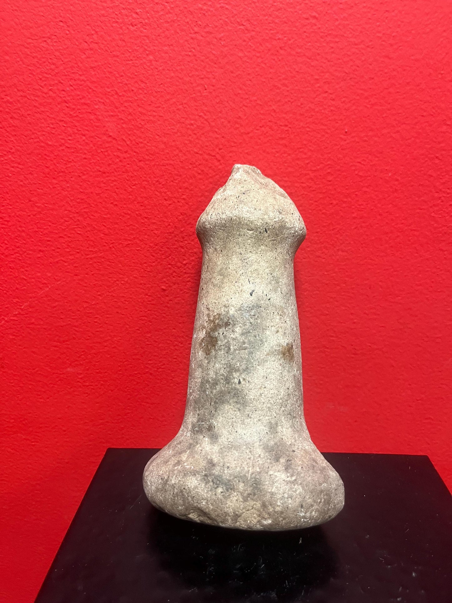 Beautiful 7 inch tall  indigenous first nations, British Columbian old old old plummet stone tool  wonderful patina   unique shape