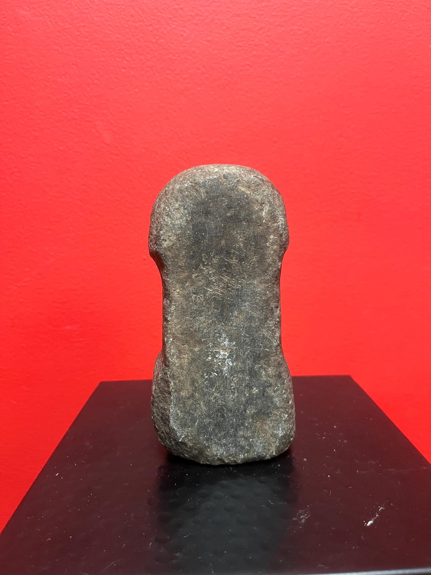 Beautiful 6 inch tall  indigenous first nations, British Columbian old old old plummet stone tool  wonderful patina   unique shape