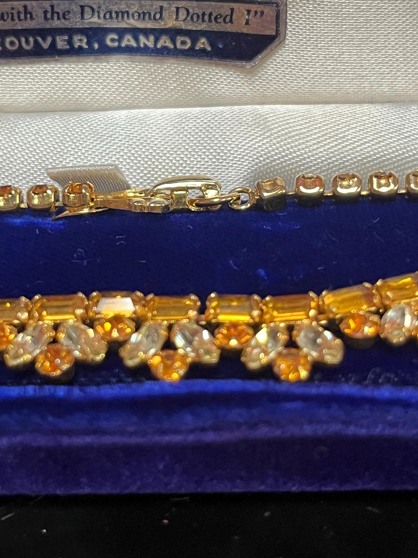 Approximately 15 inch long signed Sherman necklace in original box rare colour great gift and great value