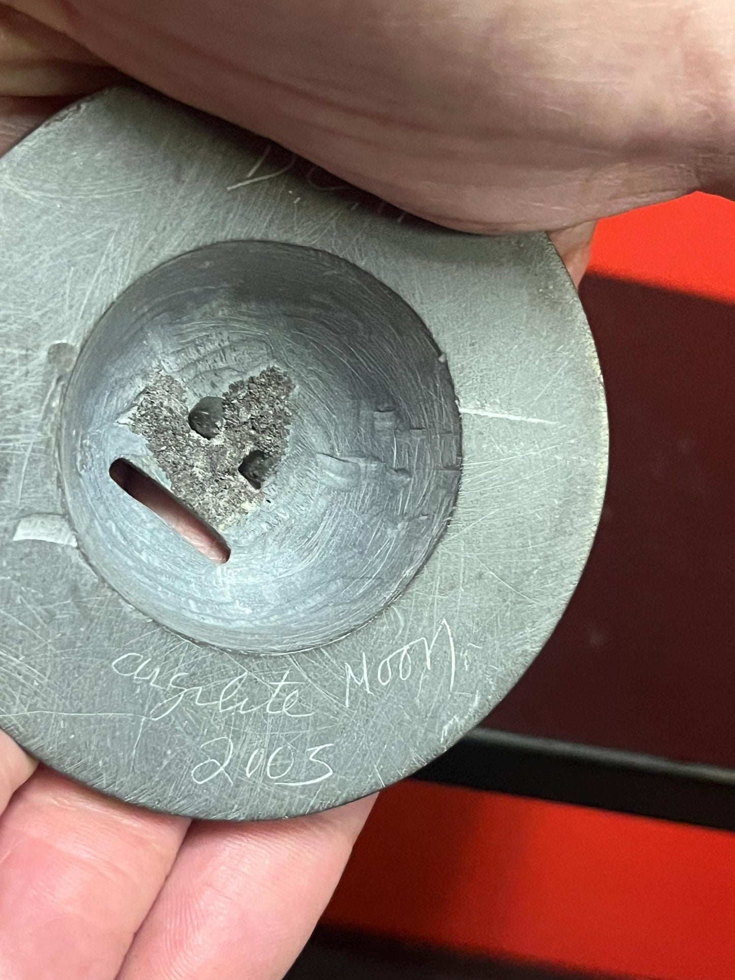 3 inch stunning argillite moon mask with abalone eyes  wonderful condition and amazing imagery!