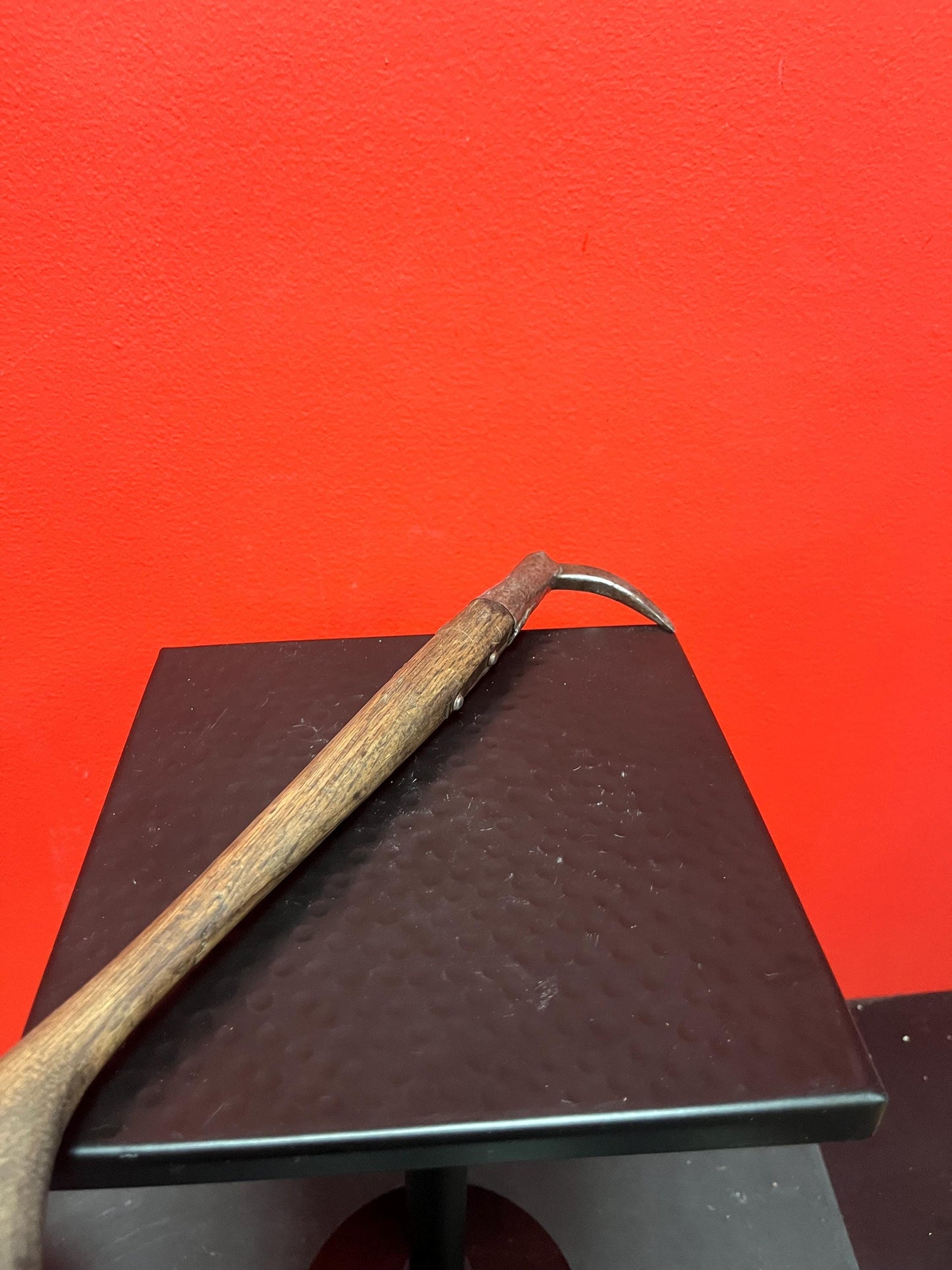 Wonderful 12 inch Japanese seal hook  amazing signature and patina  very authentic and cool piece