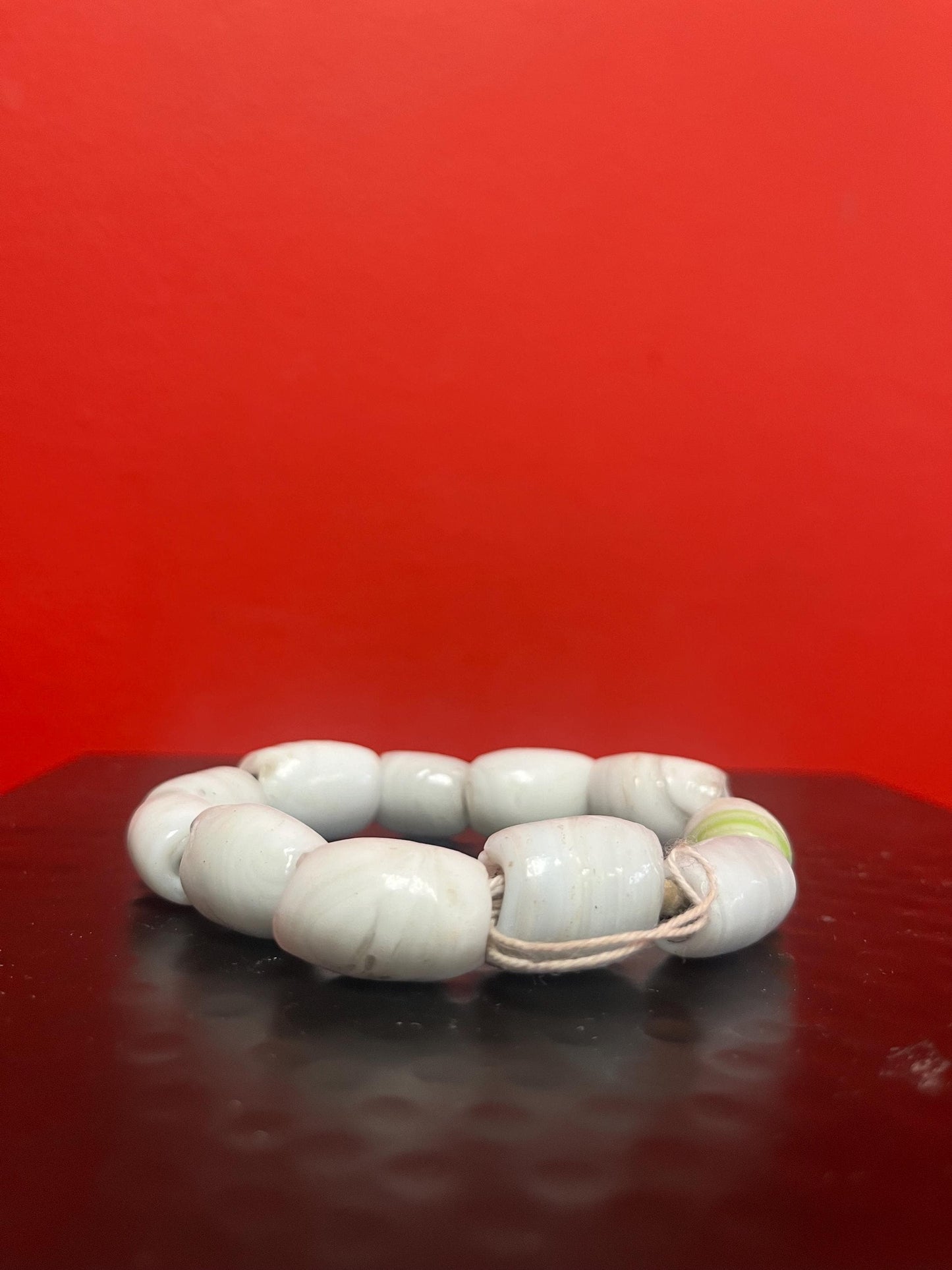 Very cool  3.25 inch wide Venetian glass bead bracelet  so unusual and perfect to repurpose the beads - wow