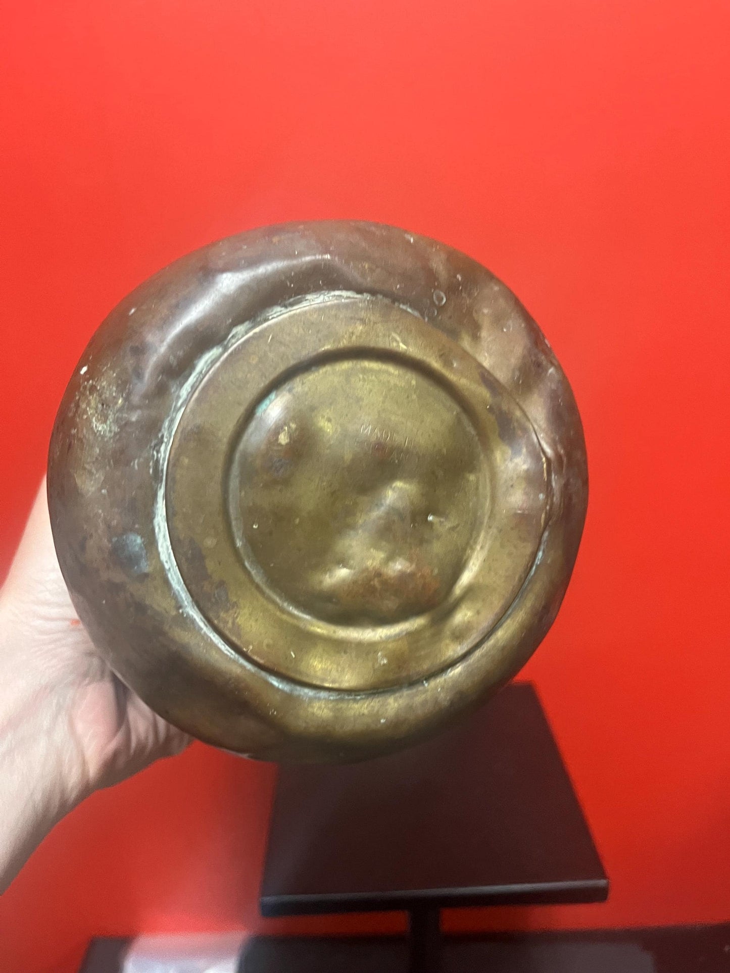 Beautiful antique 13 inch tall art nouveau pitcher depicting a beautiful lady little rough condition but seems to hold water- great decor