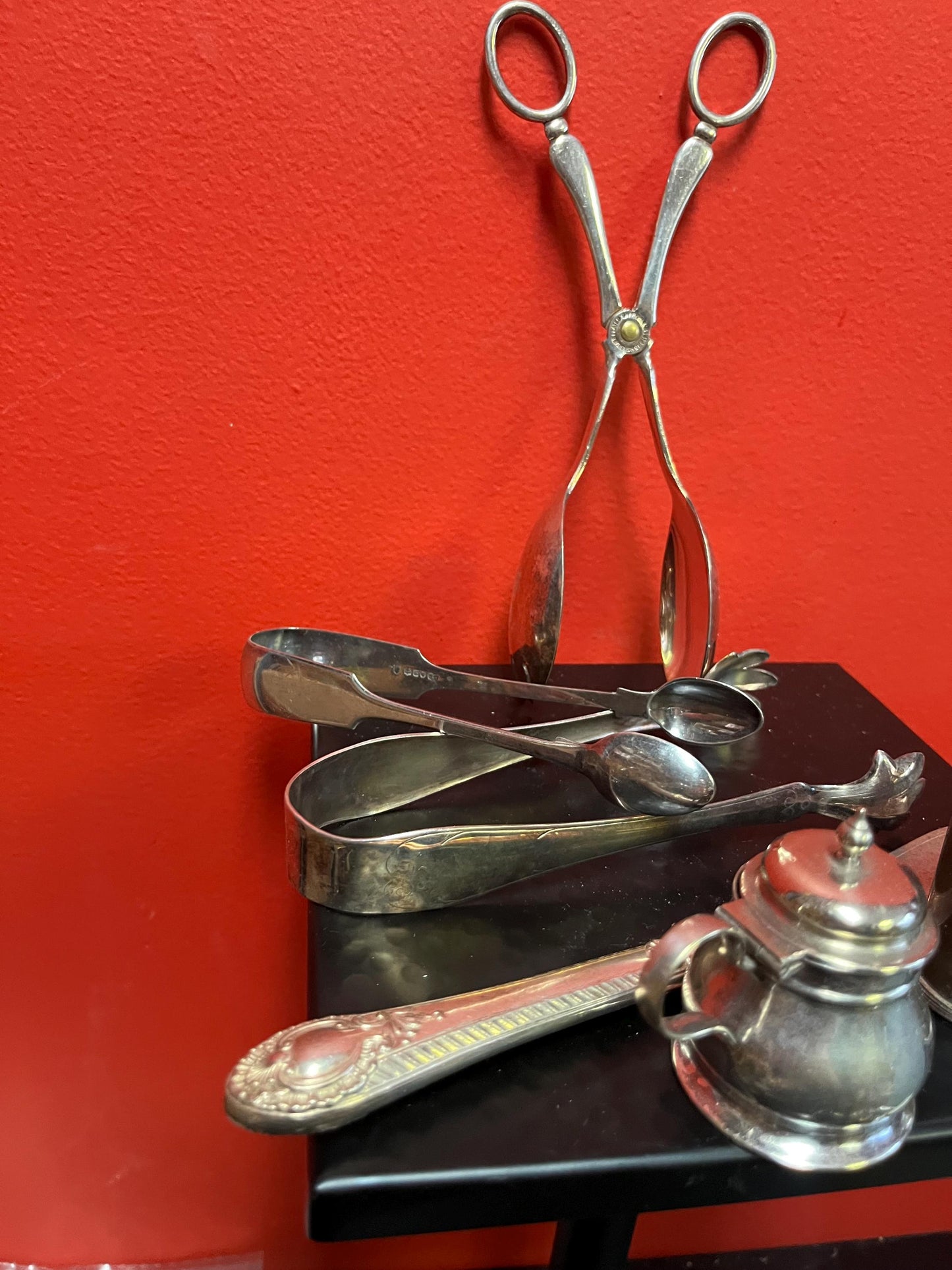 Wonderful lot of  antique silver plated pieces  great gifts  all need polishing  value priced  wow