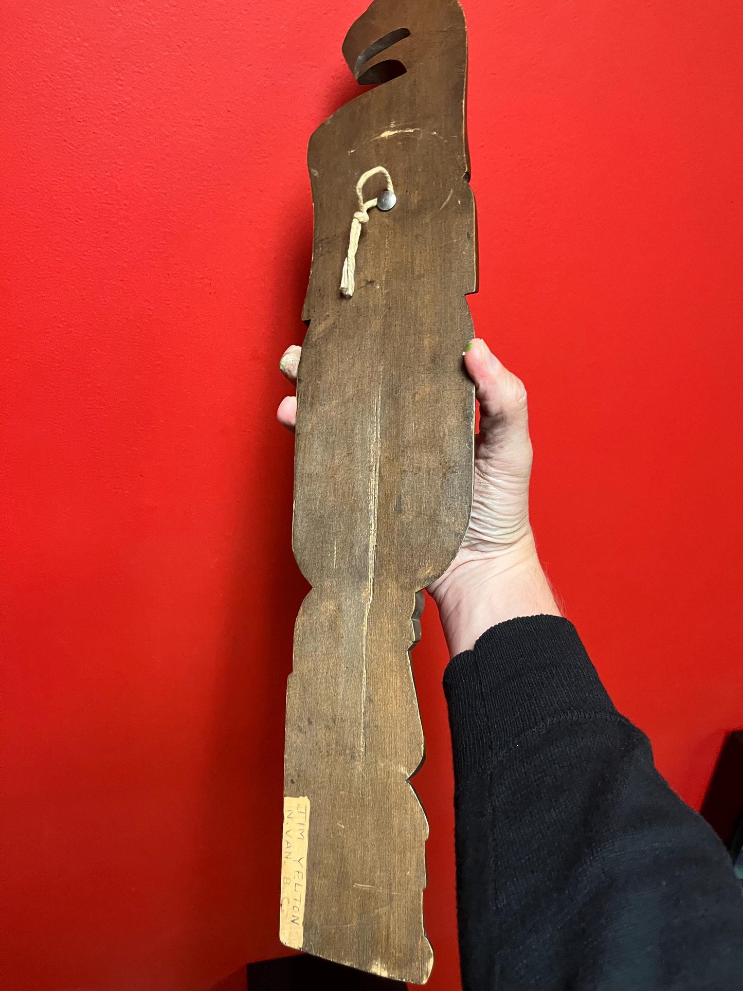 Beautiful 21 x 5 indigenous first nation specific northwest coast transformation plaque by Jim Yelton   well-known artist - great detail