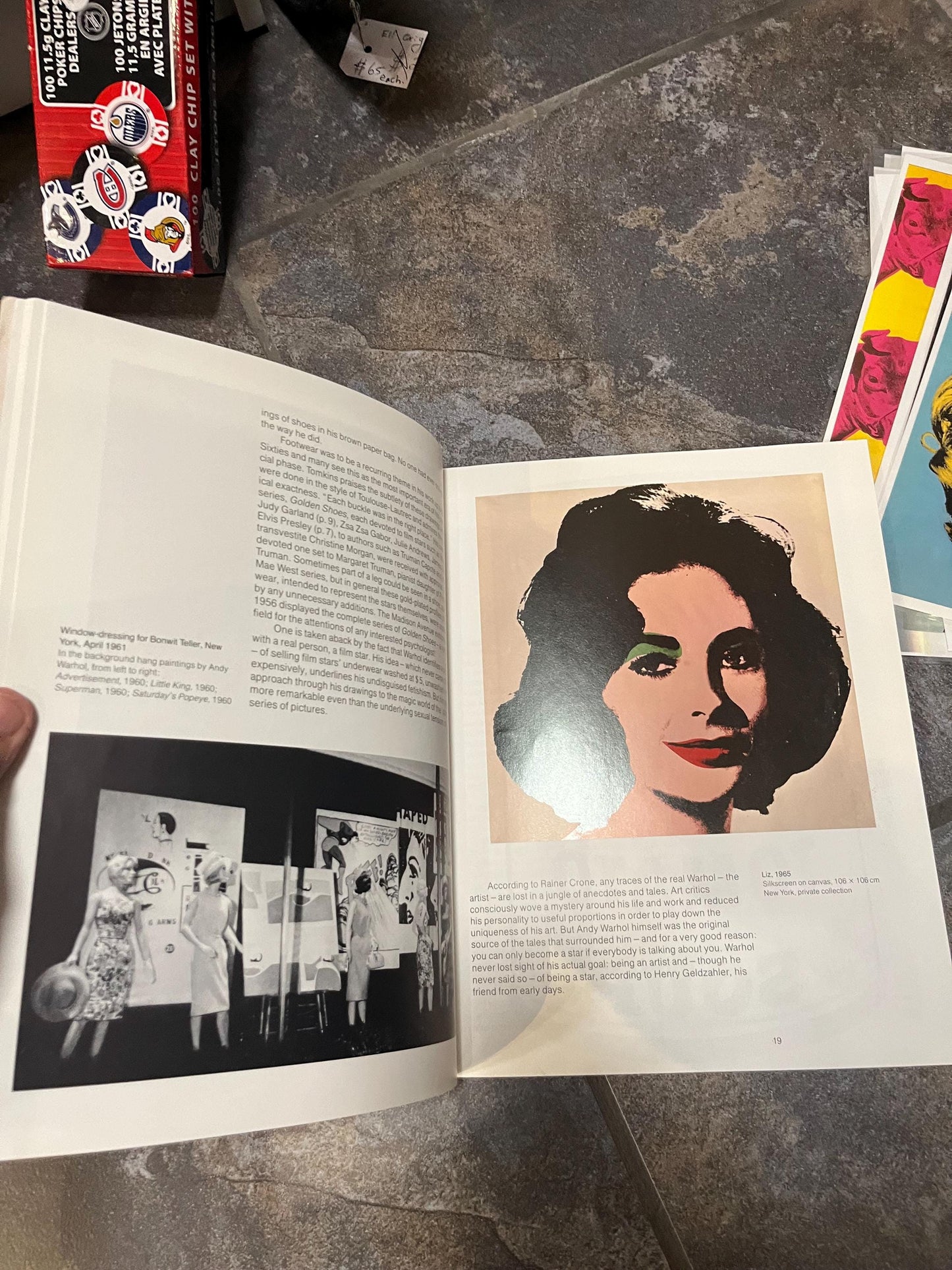 Very cool TASCHEN Andy Warhol book with various laminated prints - 1974  used condition but great gift