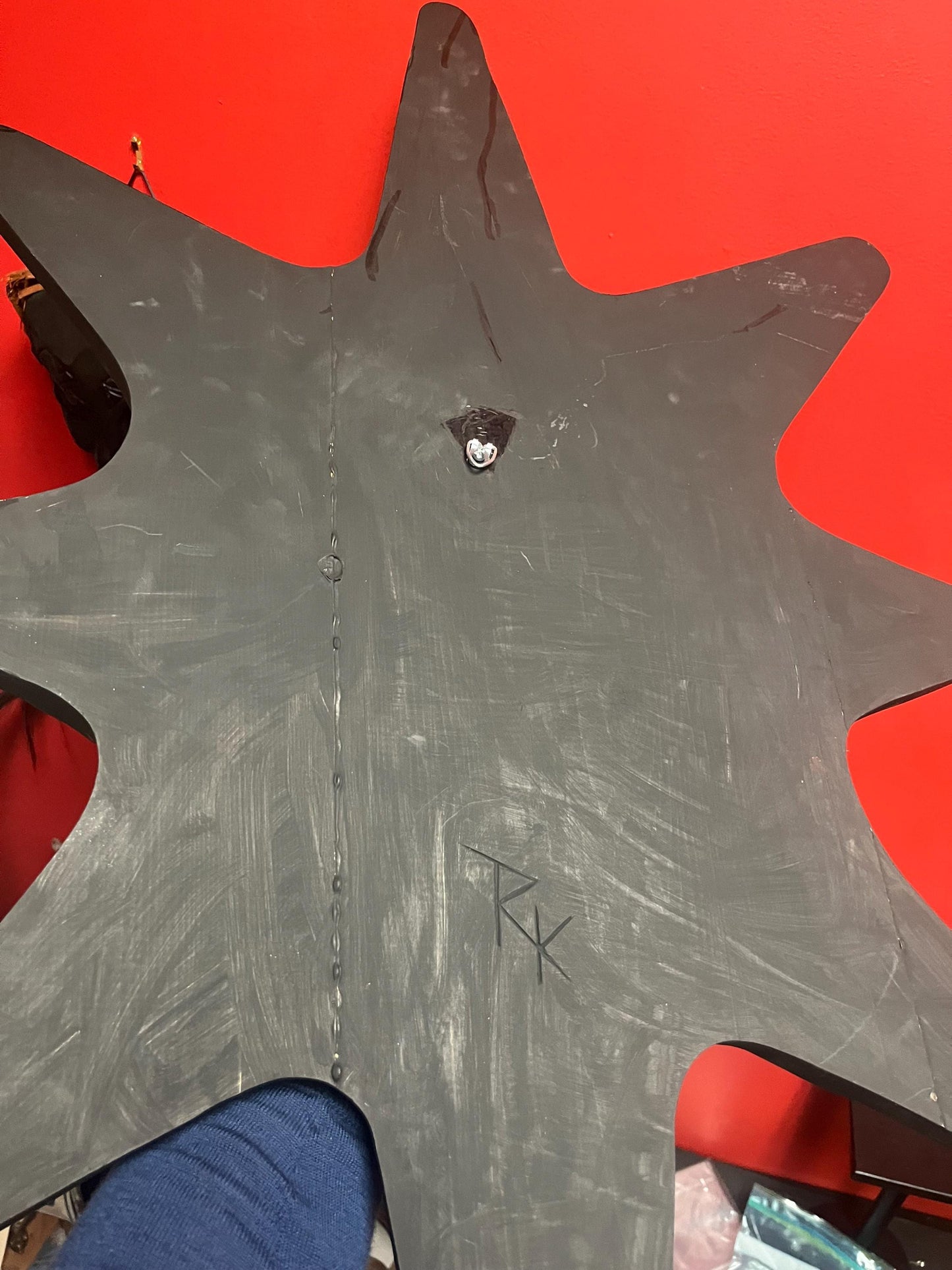 Absolutely fabulous signed 36 inch sun mask  indigenous first nations Pacific Northwest Coast sun mask with abalone  wow