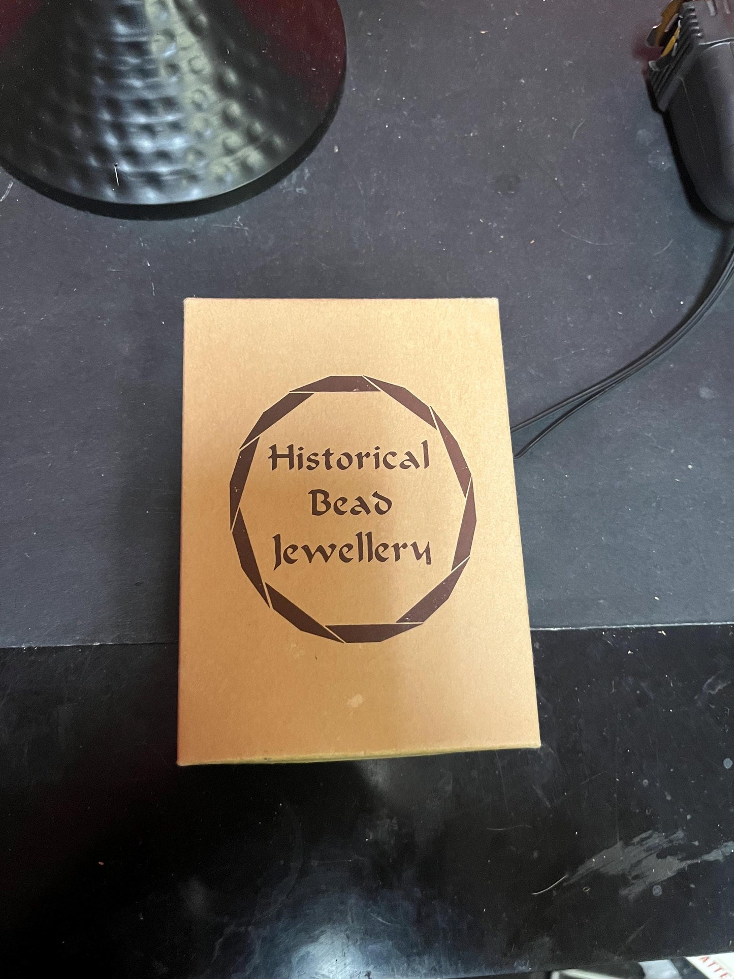 An indigenous First Nations  Canadian antique trade bead 21 inch necklace, bracelet and matching earrings  set in box  made recently -