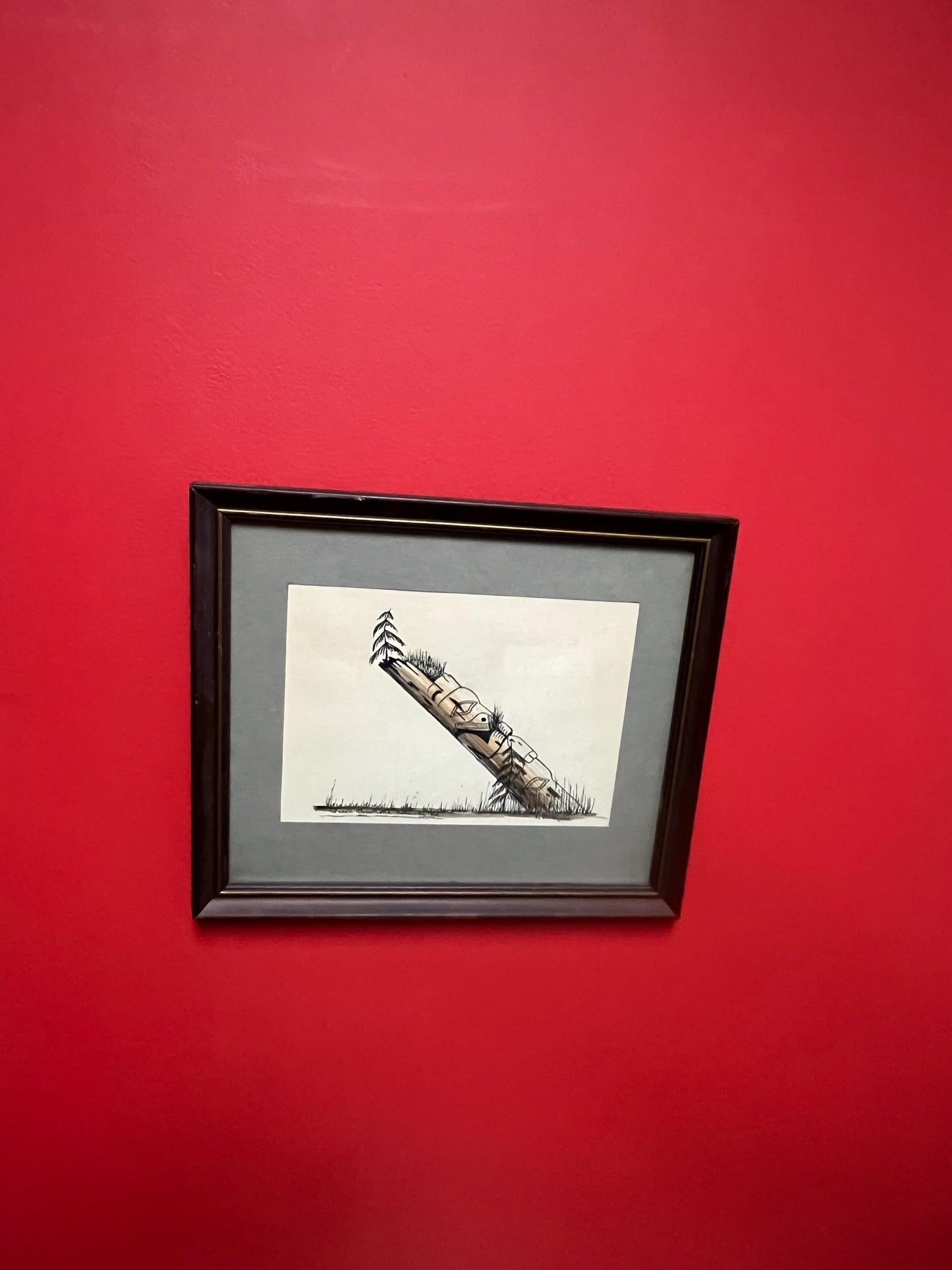 Unbelievably fabulous Original ink sketch on paper — 13 x 12” — signed indigenous Haida art — wonderful detail — real treasure — old