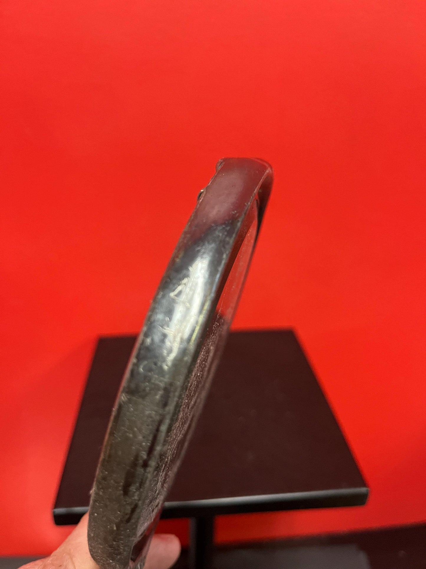 Stunning 10 inch long English antique silver plated hand mirror — Some wear — mirror perfect — wonderful gift